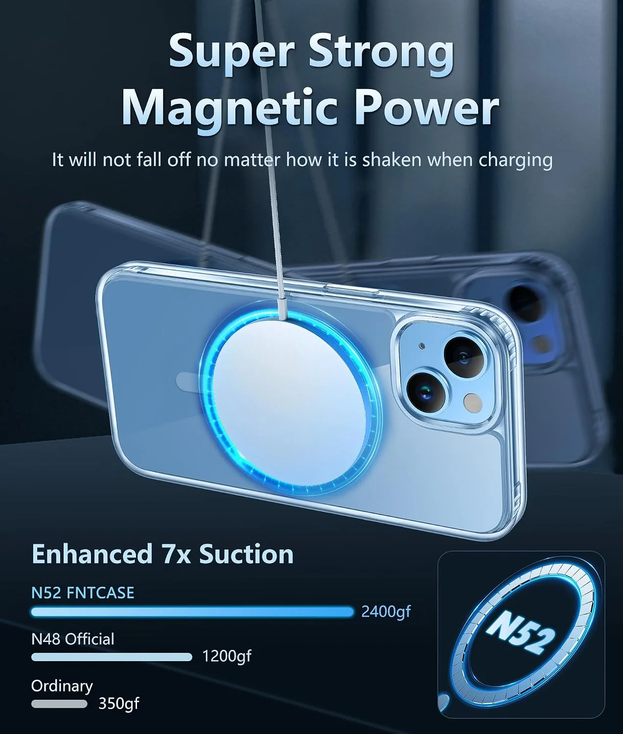 FNTCASE for iPhone 14 Plus Case Compatible with Magsafe Clear Phonecase