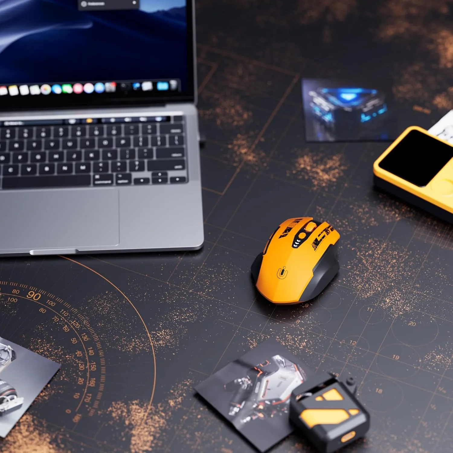 Uineer Wireless Mouse, 2.4GHz Rechargeable Computer Mouse, Battery Display