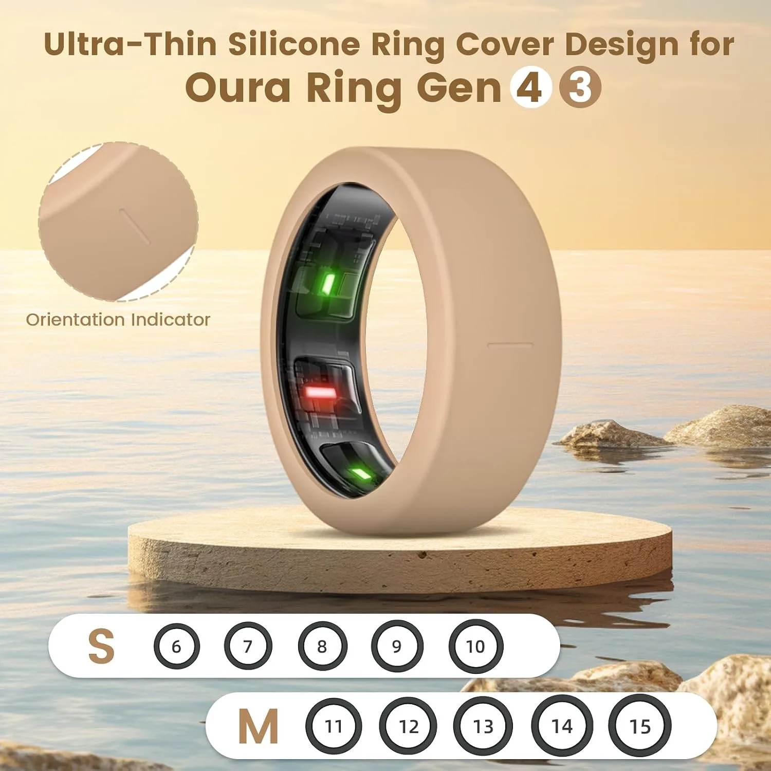 15 Pack Ring Covers Compatible with Oura Ring Gen 4/4 Ceramic/Gen 3