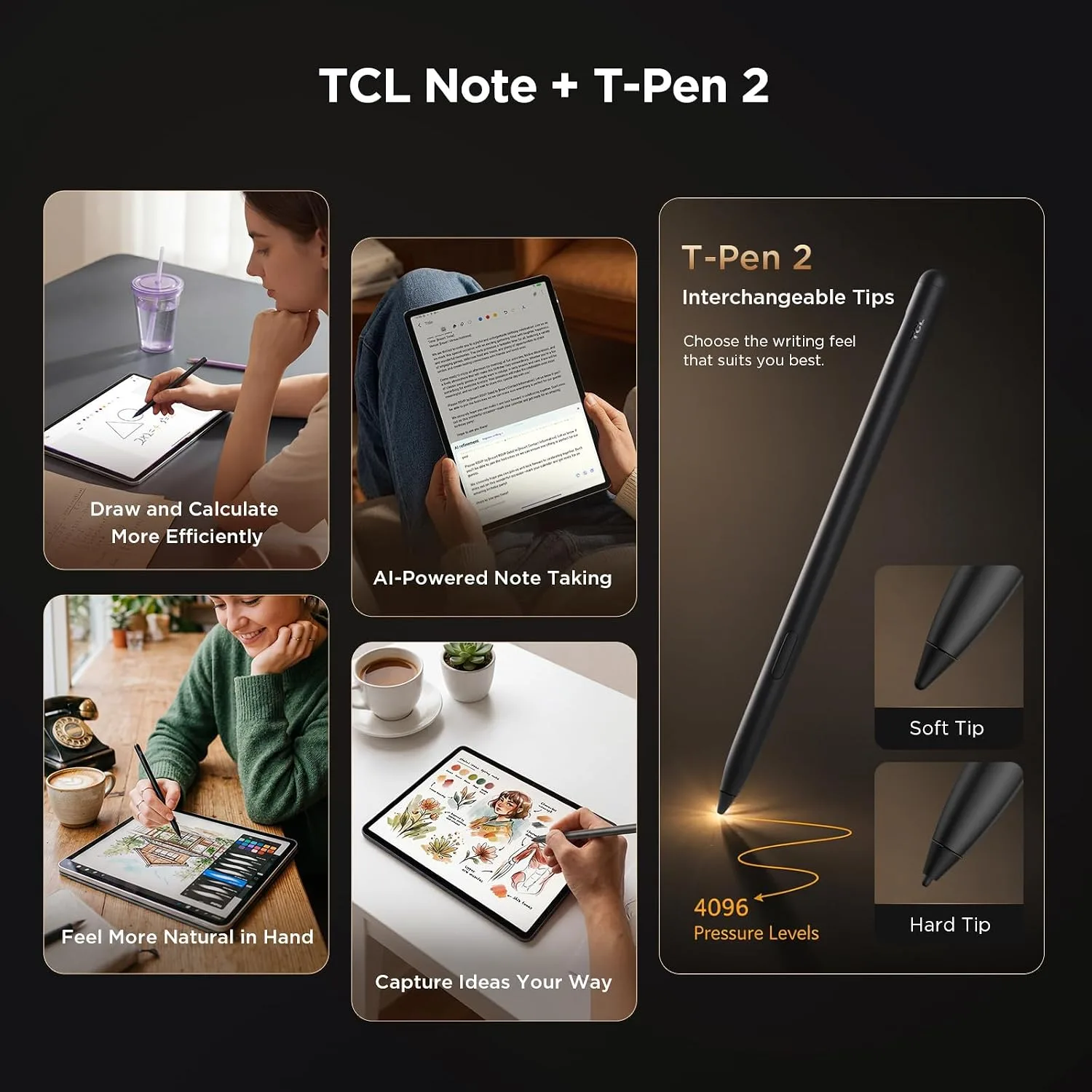 TCL TAB A1 Plus NXTPAPER Android Tablet, 12.2" 2.4K 120Hz Display, 6+256GB