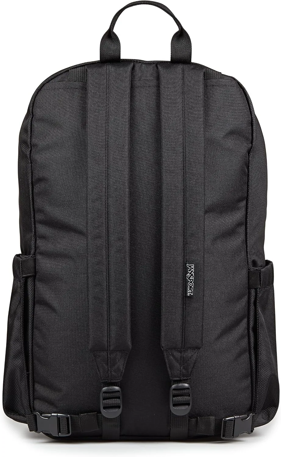 JanSport Venture Daypack – Travel Pack With Large Main Compartment, Padded Laptop Sleeve, Dual Water Bottle Pockets, and Attachment Buckles, Black
