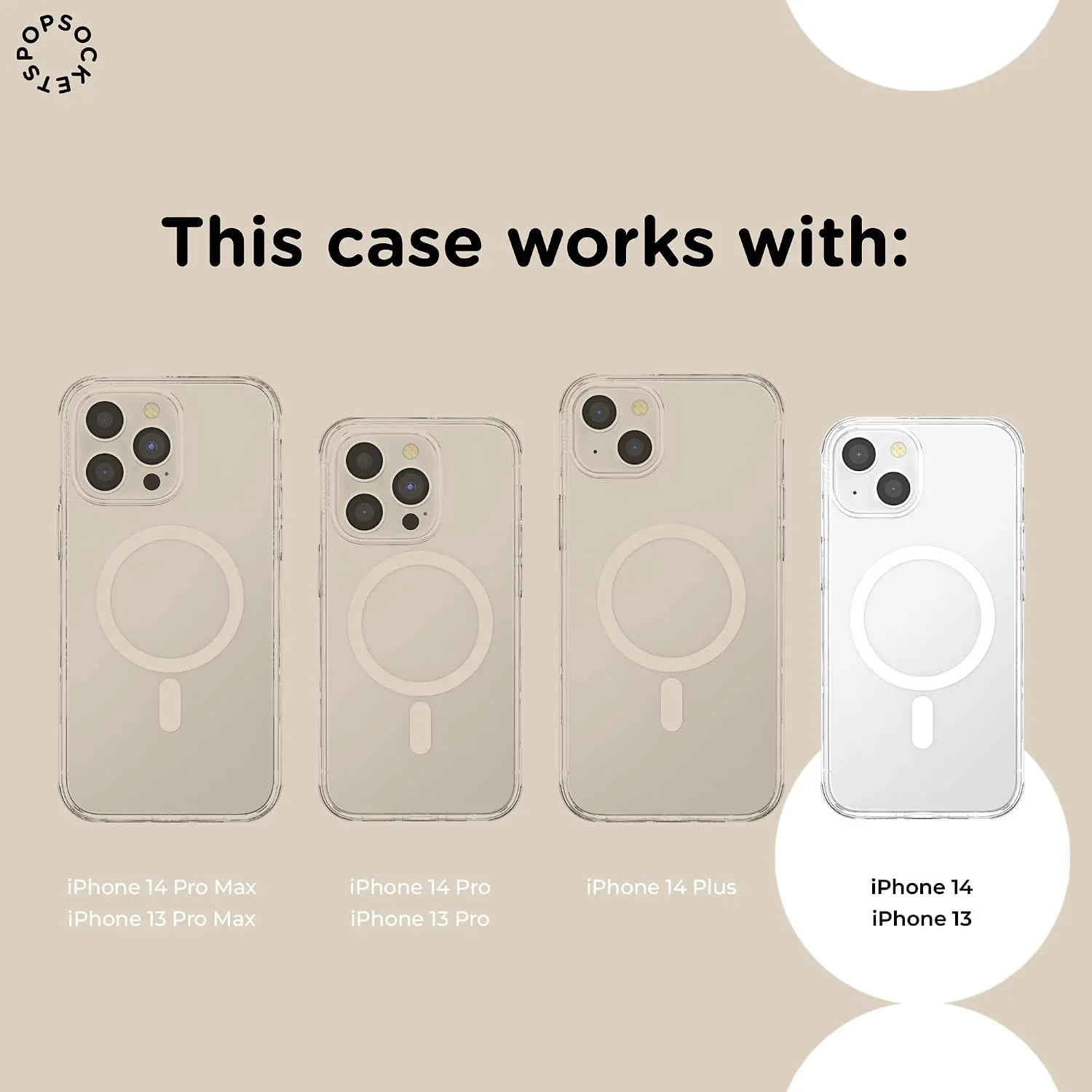 PopSockets iPhone 13 Phone Case with MagSafe- Starstruck