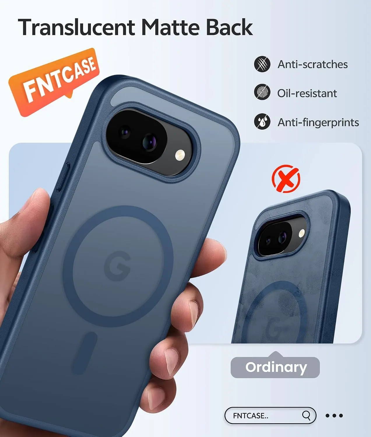 FNTCASE for Google Pixel 10a Case, Fit for Magsafe, Blue