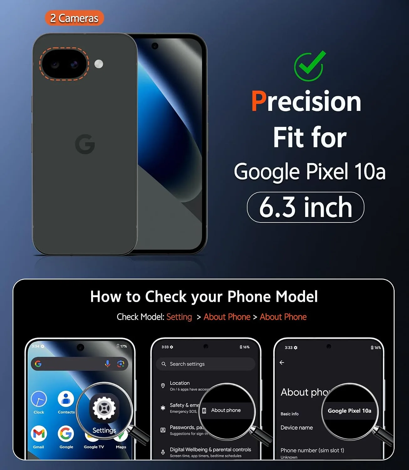 FNTCASE for Google Pixel 10a Case Matte Magnetic with Screen Protector