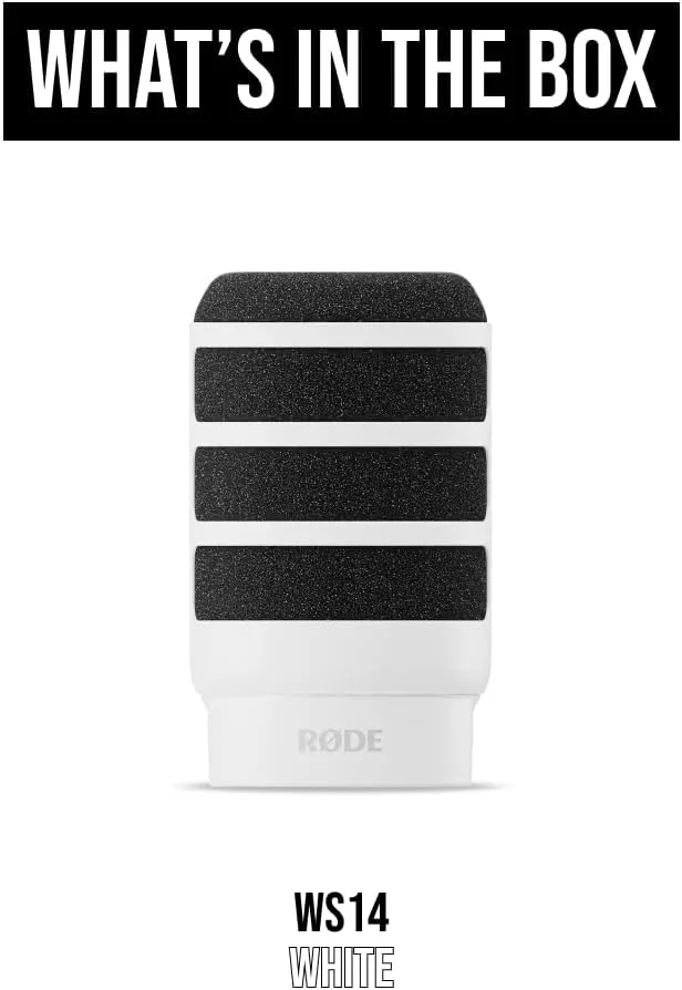 RØDE WS14 Premium Pop Filter for PodMic and PodMic USB (White)