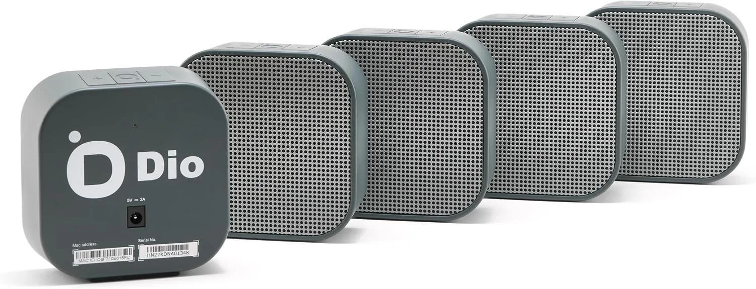 Dio Node Multiroom Wi-Fi Home Speakers (5-Pack), Works with Apple AirPlay 2 and Other Apple Devices, Immersive Sound System, Easy to Connect, Spotify Player