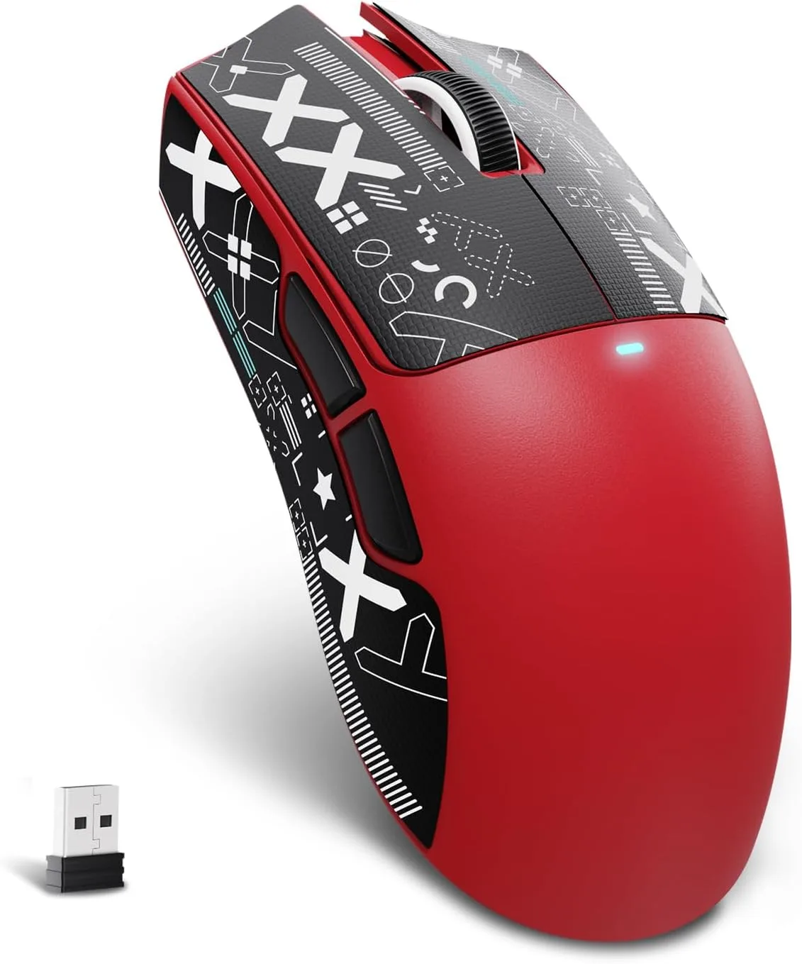 Mouse Gamer Attack Shark X11 SE Ultra-Ligero Inalámbrico Rojo