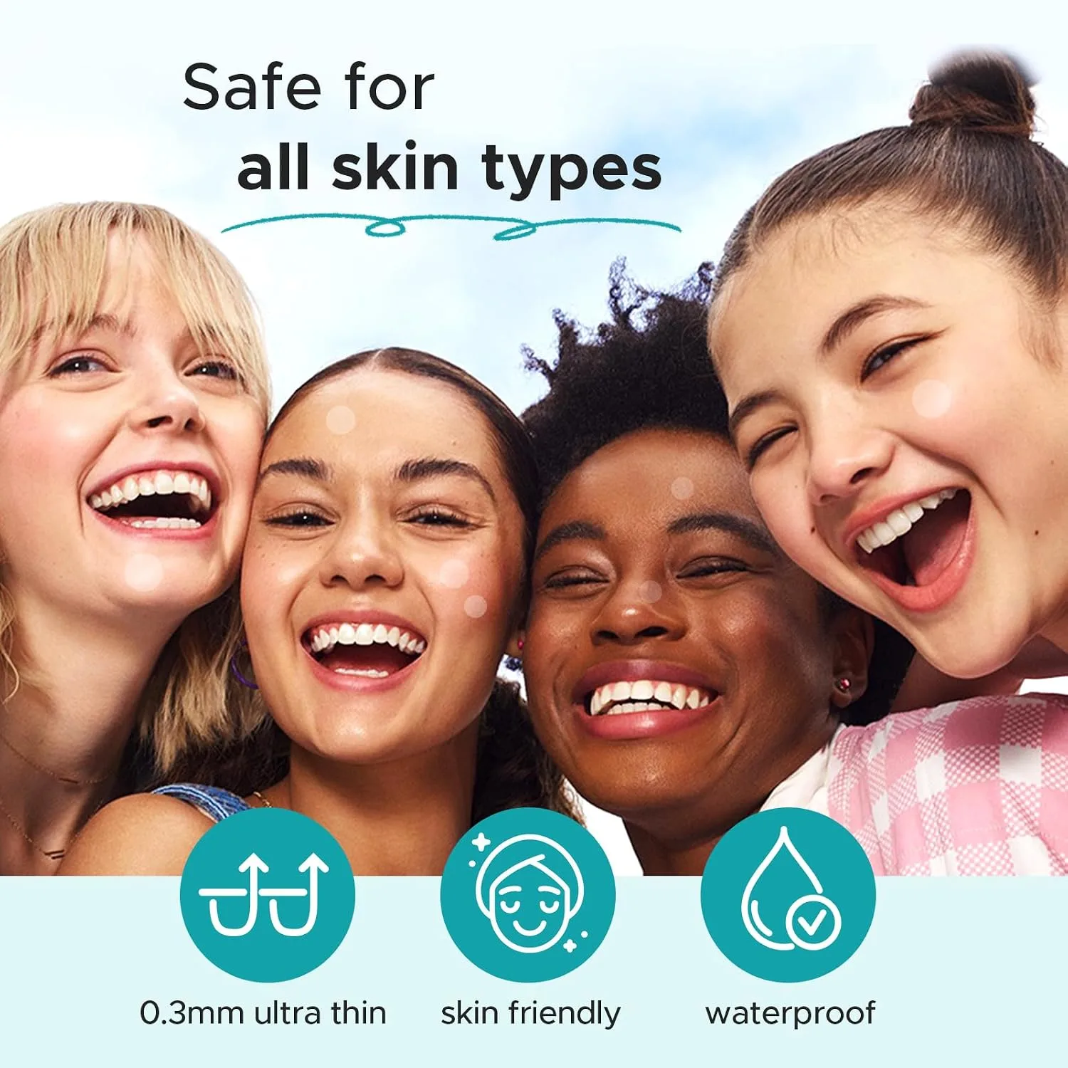 TKTK Pimple Patch Acne Patch, 4 Sizes 140 Patches FSA Acne Absorbing Cover Patch, Hydrocolloid Invisible Acne Patches for Face Zit Patch Acne Dots Tea Tree, Calendula Oil