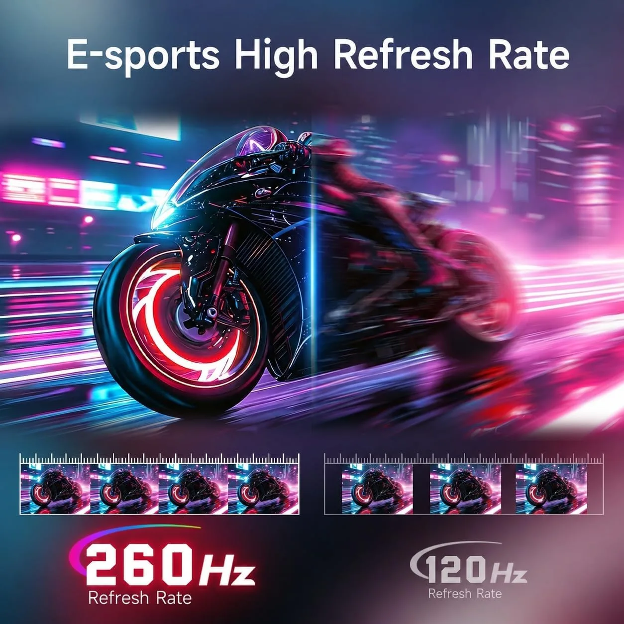 ArcticPro 24" 260Hz 240Hz Gaming Monitor, 1080p Monitor, Adaptive Sync
