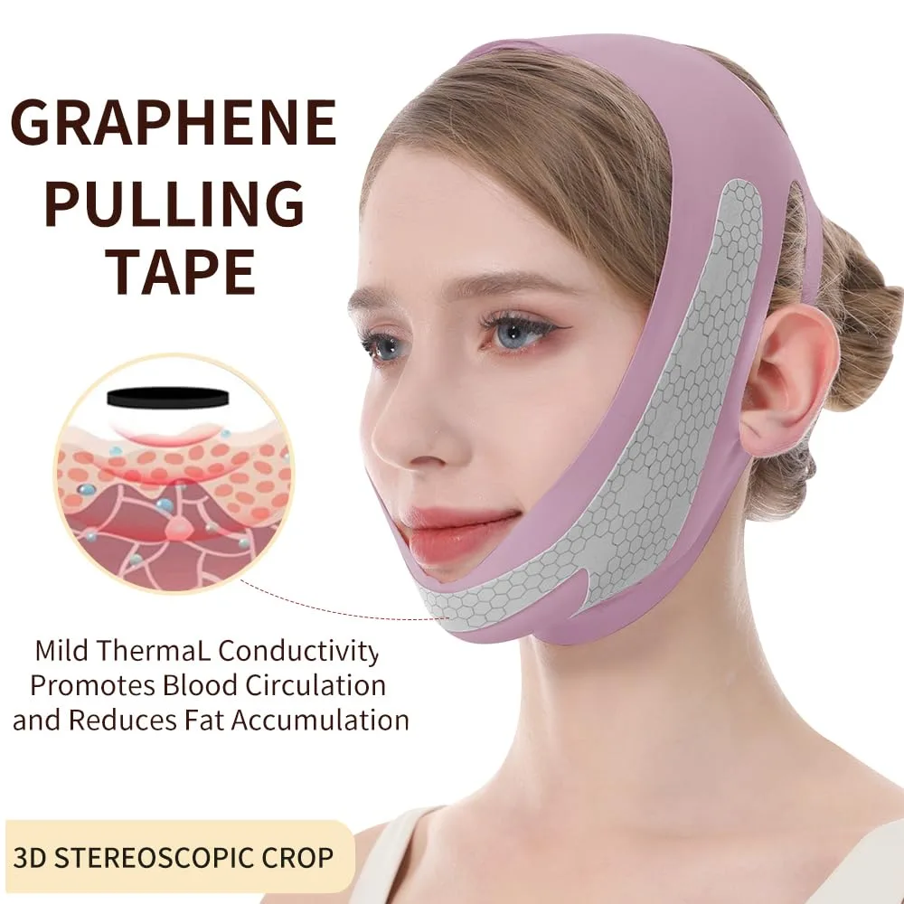 Graphene V Line Lifting Mask, Face Lifting Strap for Sleeping Purple