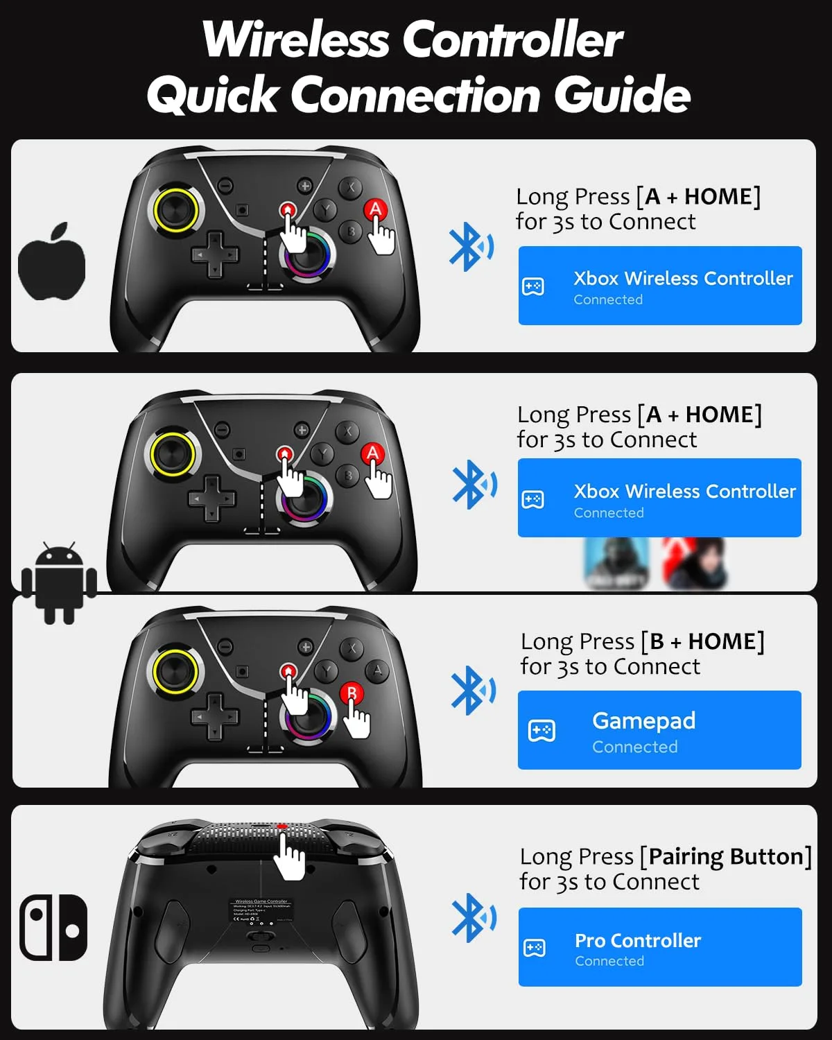 GMBACK Wireless Switch 2 Pro Controller with Home Wake Up & Loop Macros