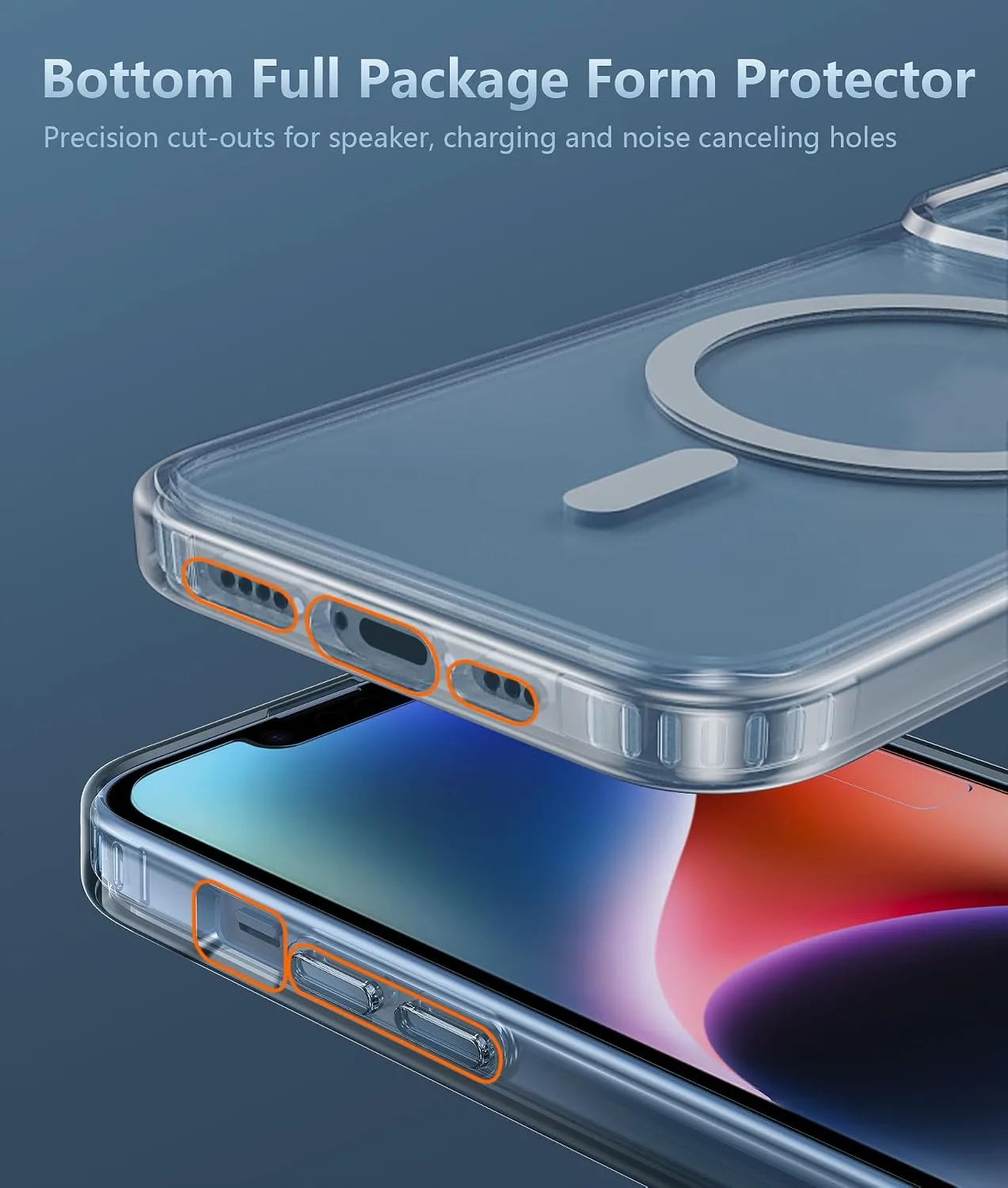 FNTCASE for iPhone 13 Phone Case Clear Magnetic iPhone 14 PhoneCase