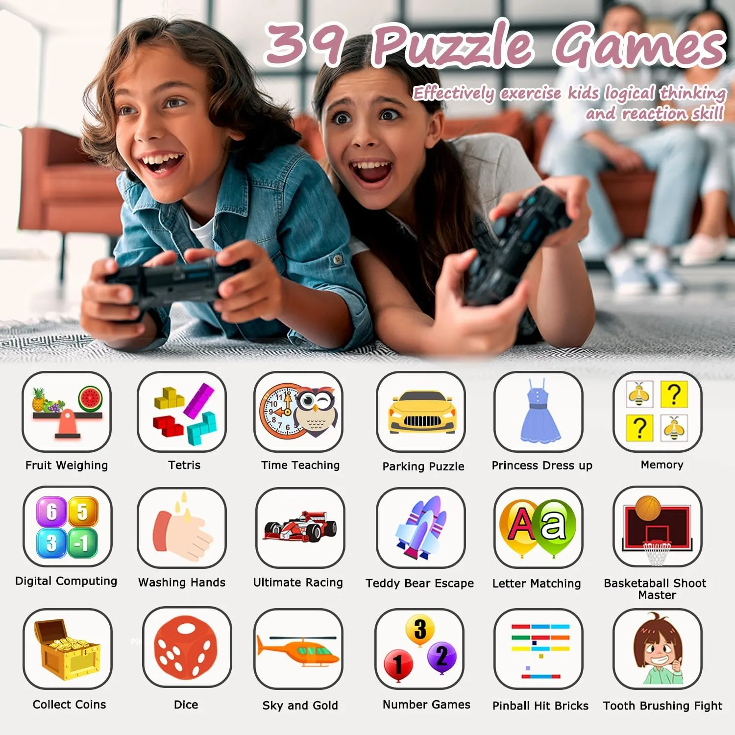Smart Watch for Kids with 39 Games HD Touch Touchscreen Alarm Clock Camera