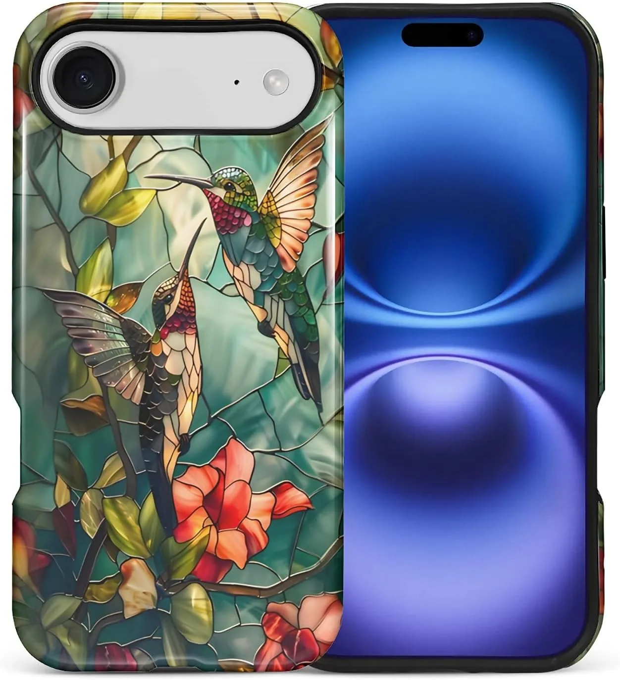 Funda para iPhone 17 Air Daizag doble capa diseño antichoque colibrí