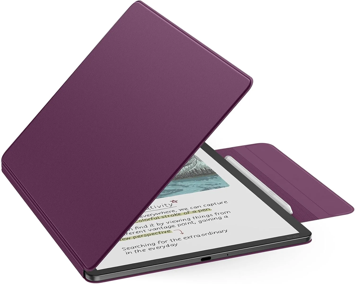 MoKo Magnetic Case for 11" Kindle Scribe 3rd & Colorsoft 1st,Viola