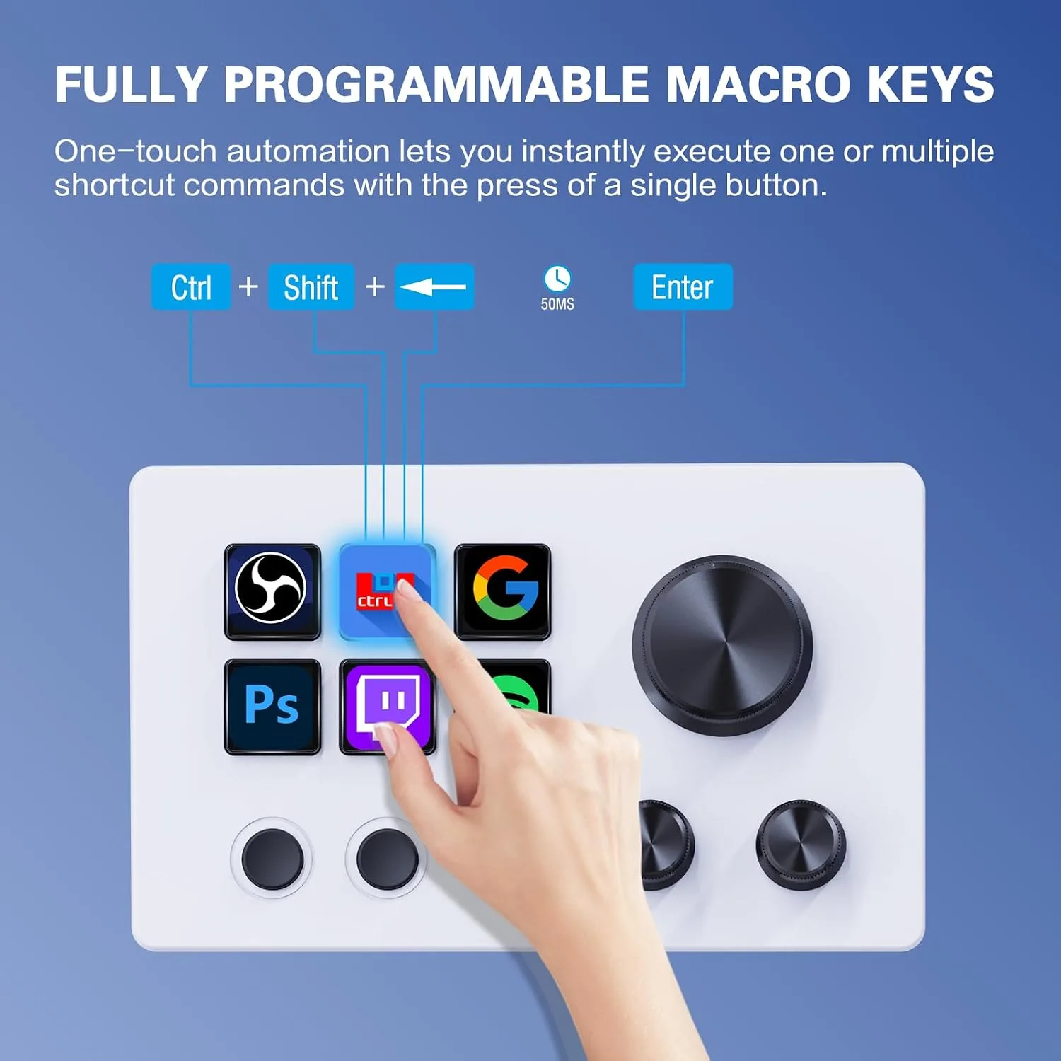 Stream Controller Deck,Macro Keypad,Gaming Shortcut Keyboard