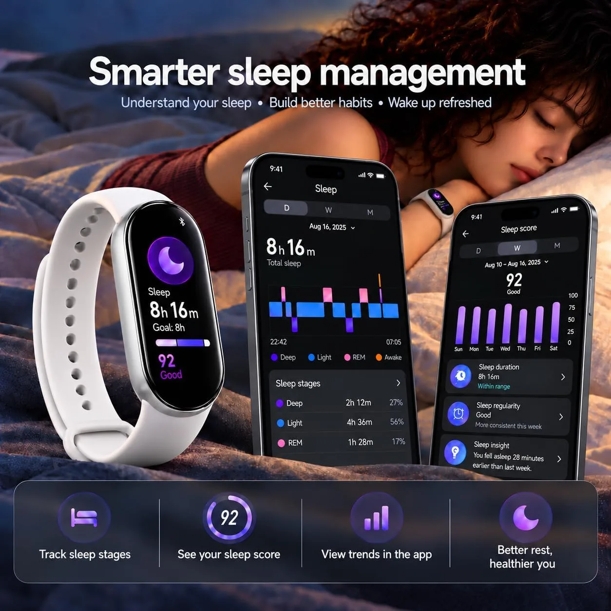Xiaomi Smart Band 11 (2026) Fitness Tracker Black, 1.72" AMOLED Screen, 5ATM Waterproof, Heart Rate & SpO2Monitor, Sleep HRV, 150+ Sports Modes, 21-Day Battery, Android & iOS Compatible (Silver)