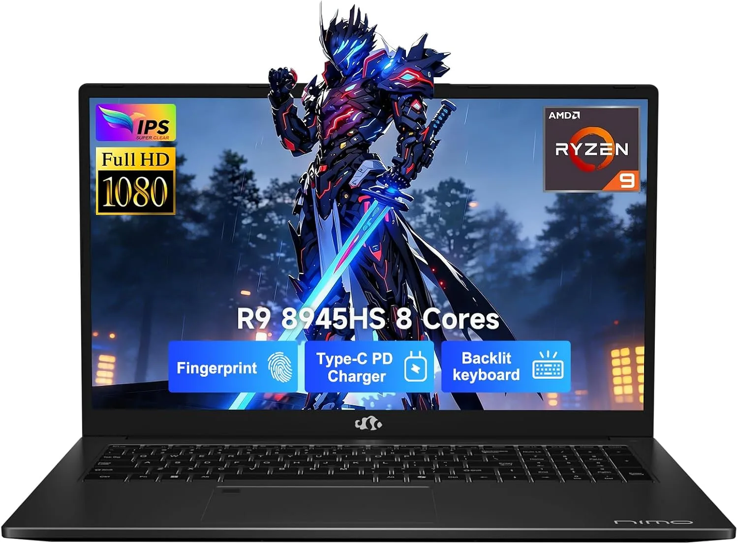 Laptop Gamer Nimo 17.3" Ryzen 9 8945HS 32GB DDR5 1TB SSD Radeon 780M
