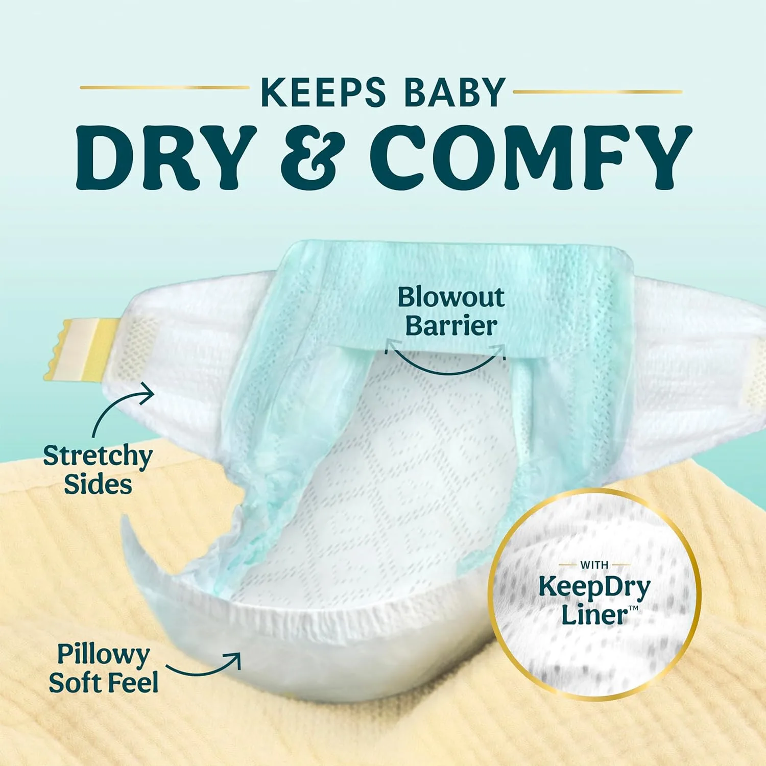 Pampers Swaddlers Diapers, Size 3 (13-26 lbs), 136 Count, Fragrance Free, Hypoallergenic, Absorbent, Pediatrician Recommended, Skin Safe
