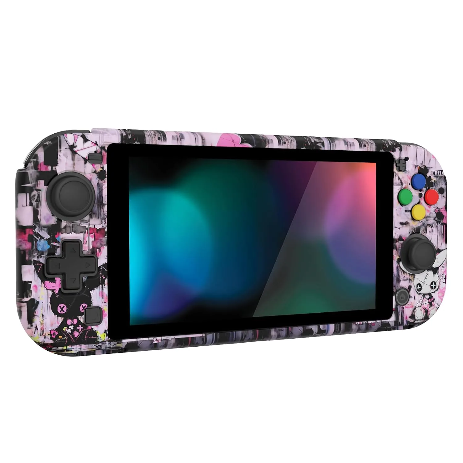 PlayVital ZealProtect Halloween Protective Case for Nintendo Switch Lite, Ergonomic Grip Cover - Durable Comfort Anti-Slip Anti-Scratch w/Screen Protector & Thumb Grip Button Caps, Lovely Punky Bunny