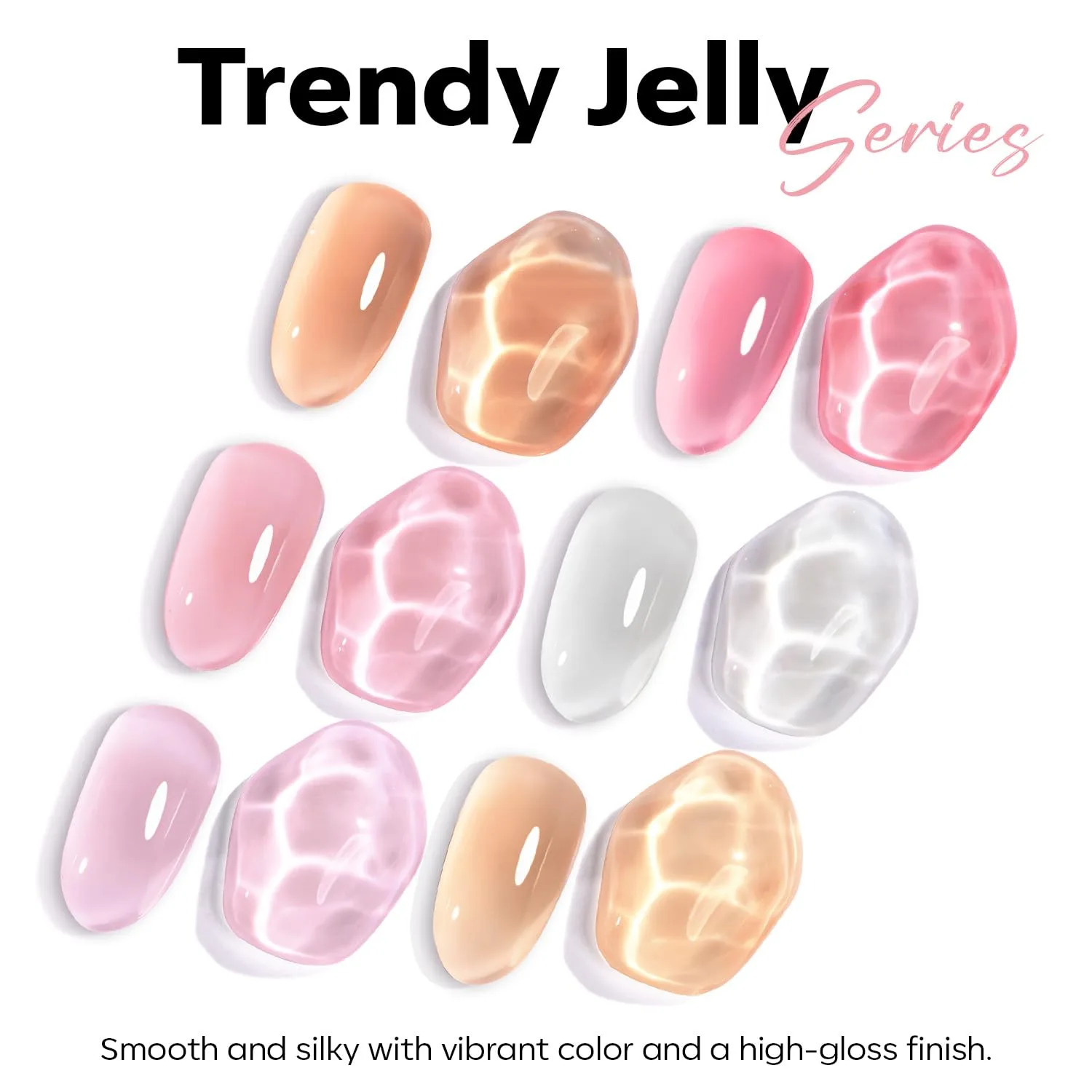 modelones Pink Gel Nail Polish Jelly Nude Pink Gel Polish