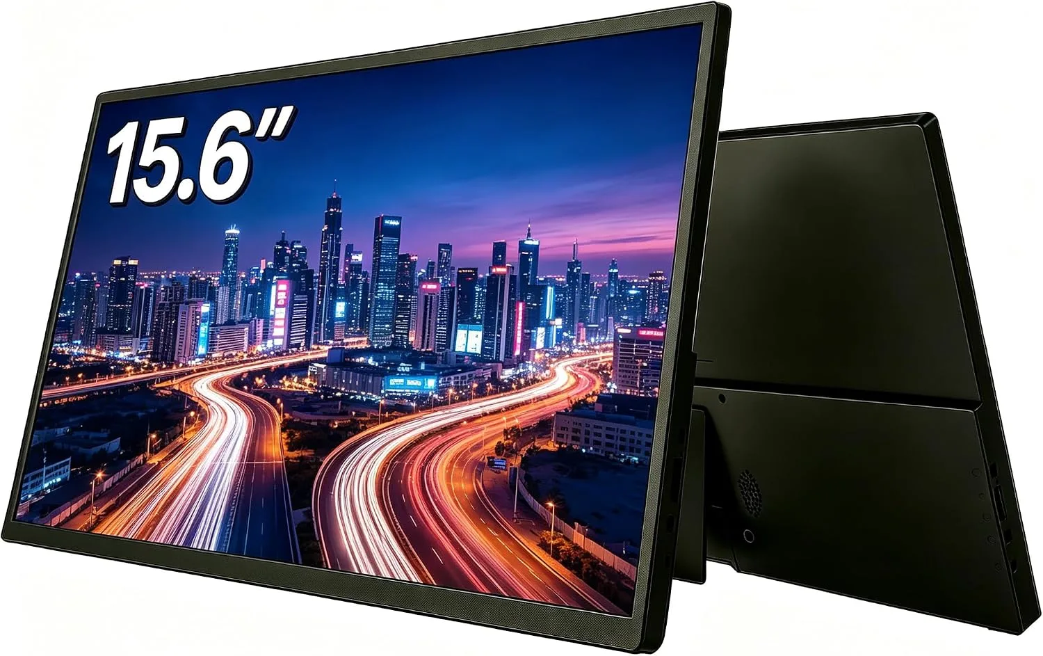 15.6” Portable Monitor, Slim Travel Monitor USB-C HDMI Second Screen