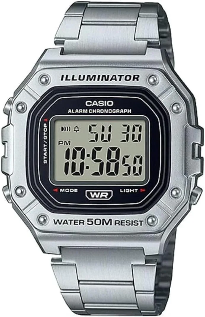 Casio W218H Series | Men’s Digital Watch | 50M WR | 1/100 Second Stopwatch | 100 SEC Chronograph | LED Backlight | Countdown Timer | Daily Alarm | Hourly Time Signal | 7 Year Battery