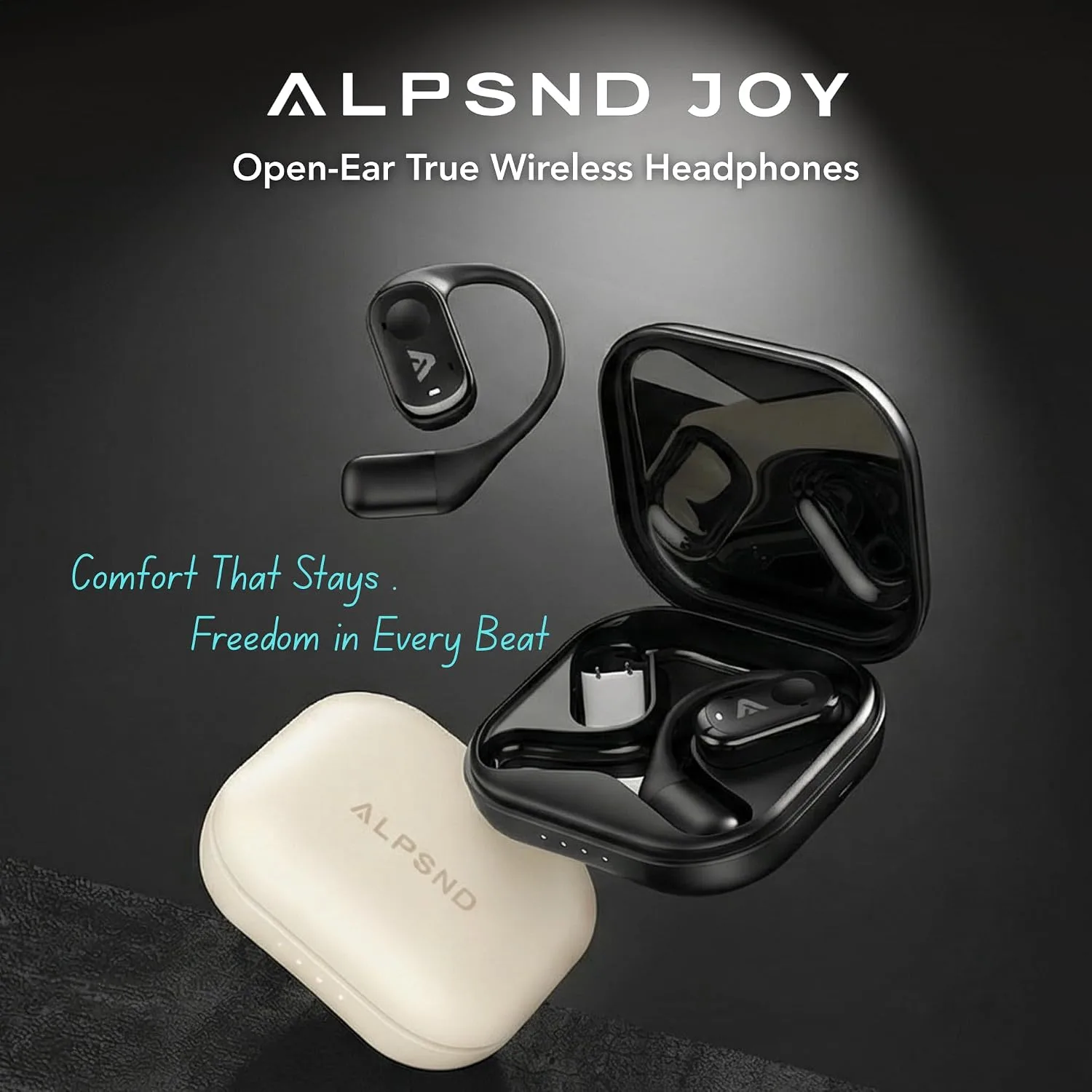 Joy Open-Ear Headphones, Wireless Bluetooth 5.4 Earhook Earbuds