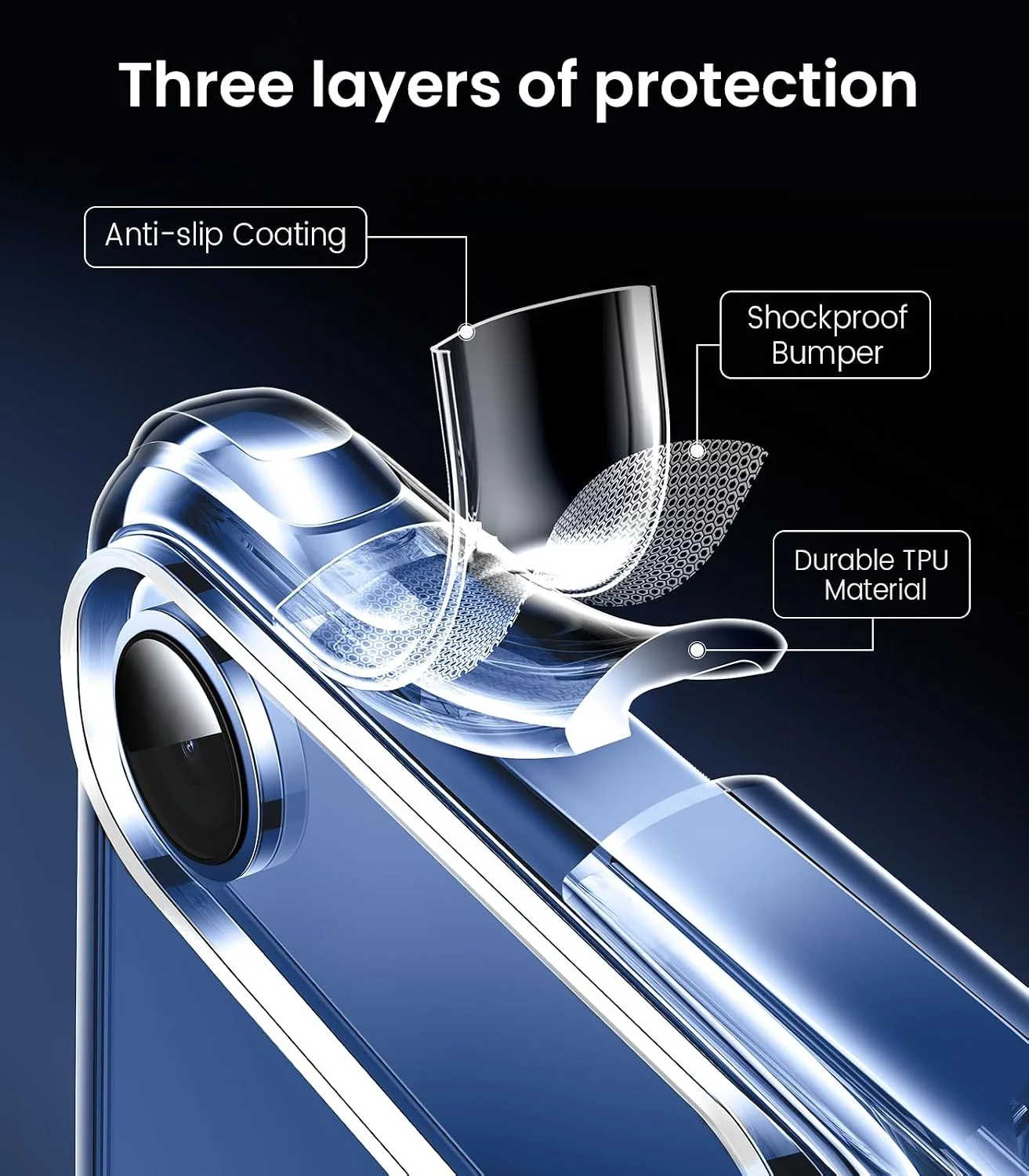 Mkeke for iPhone Air Case Clear, [Not Yellowing] [Military-Grade Drop Protection] Protective Clear for Apple iPhone 17 Air Case with Shockproof Bumper 2025