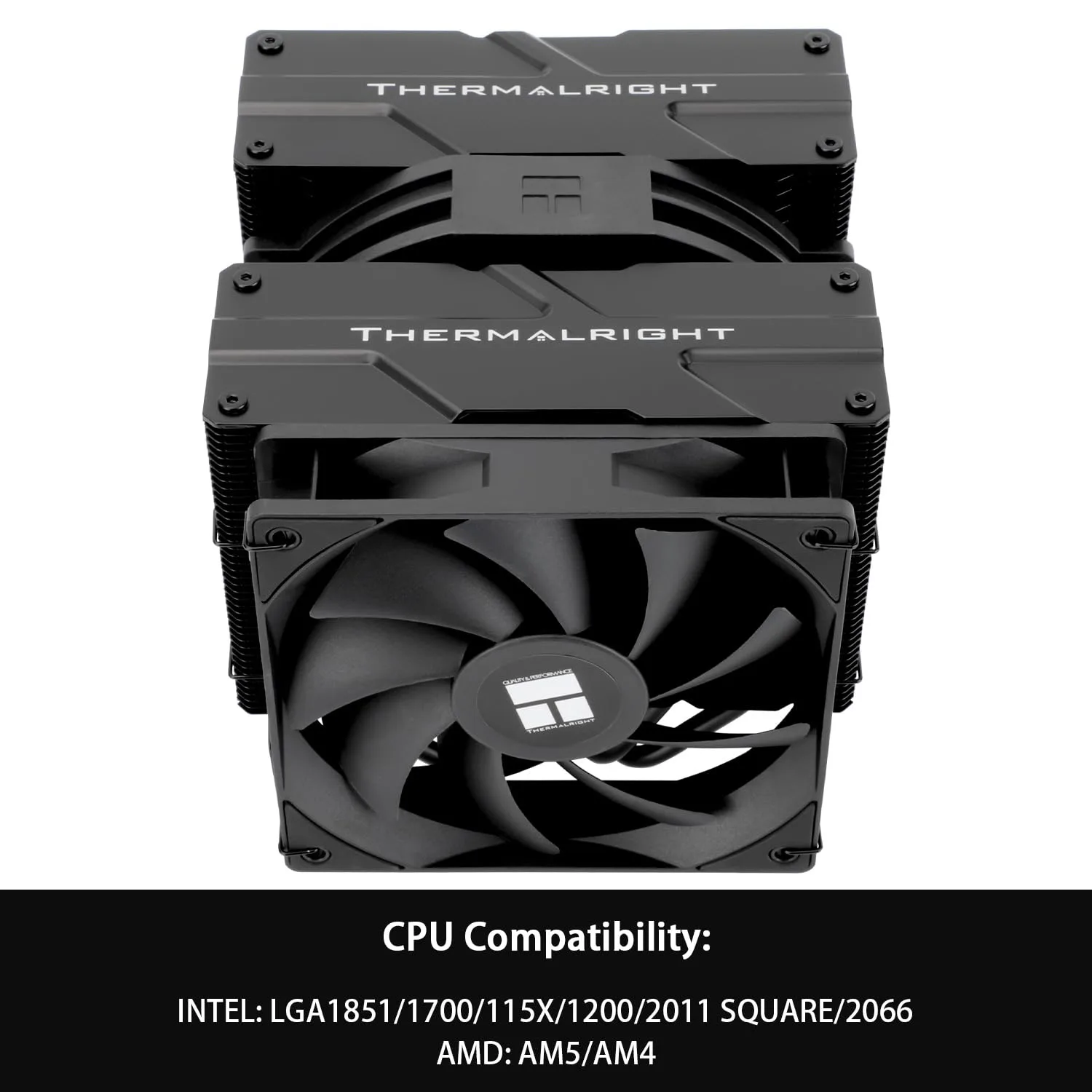 Thermalright Peerless Assassin 140 Black CPU Cooler, 6 Heat Pipes AGHP Technology,Dual PWM Fans with 1500RPM Speed, Double Towers Cooler,for AM5/AM4&Intel LGA 1700/1851/1150/1151/1200,PC CPU Cooling