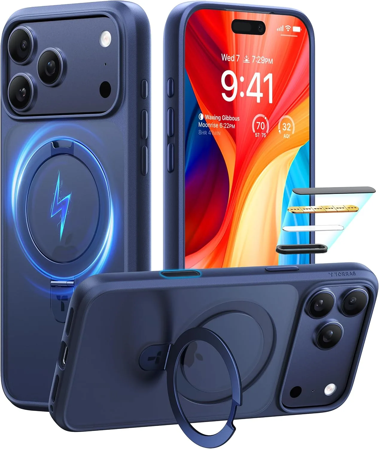 TORRAS Magnetic OStand for iPhone 17 Pro Max Case Hands-Free Viewing