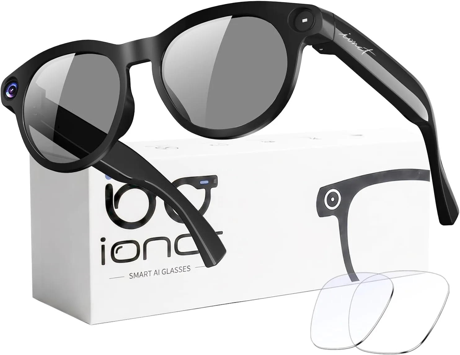 AI Smart Glasses with Camera, 4K HD Video Recording Sunglasses
