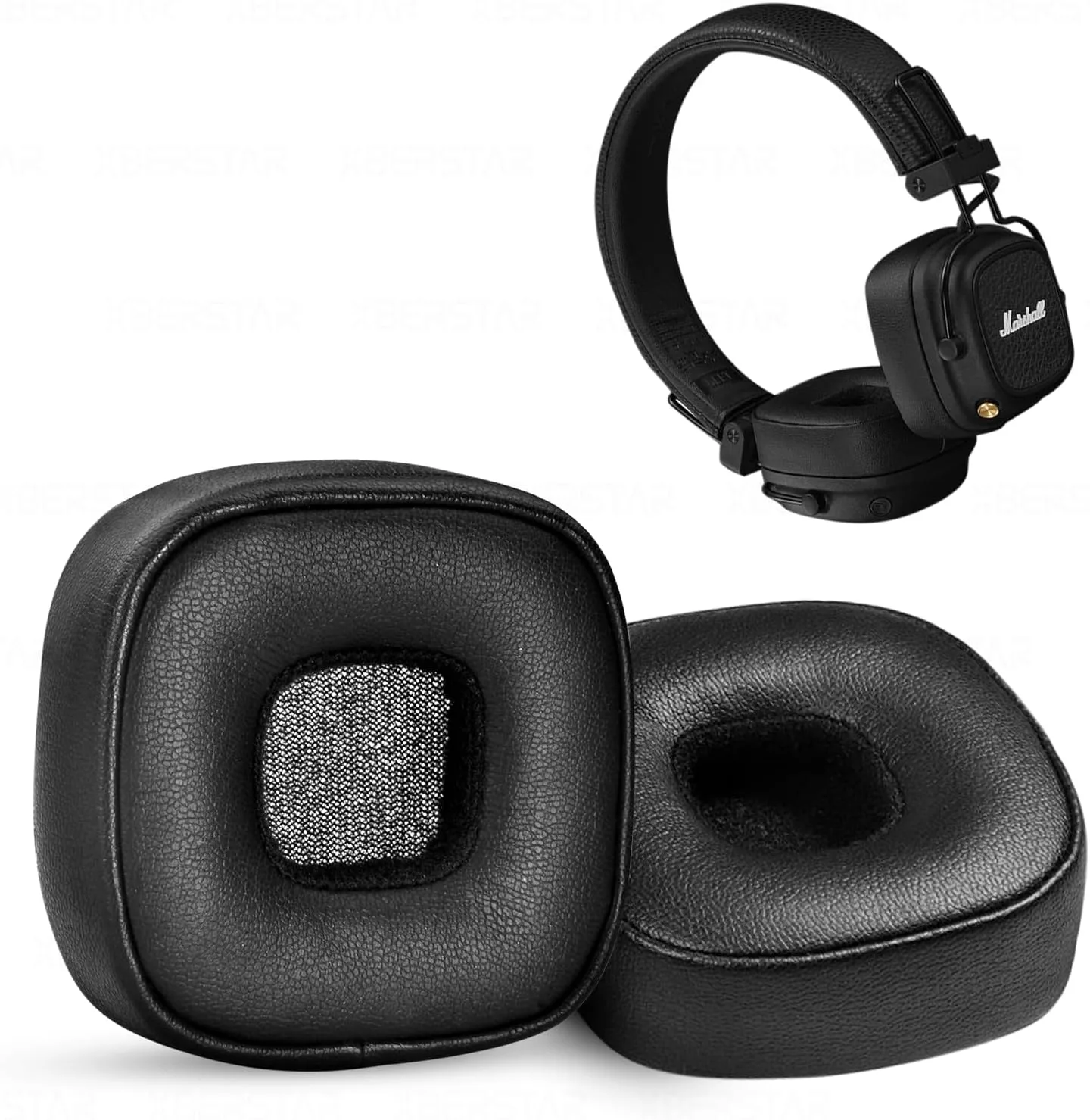 Ear Pads for Marshall Major V Major 5 Headphones Replacement Earpads Headband Cushions (Black Earpads)