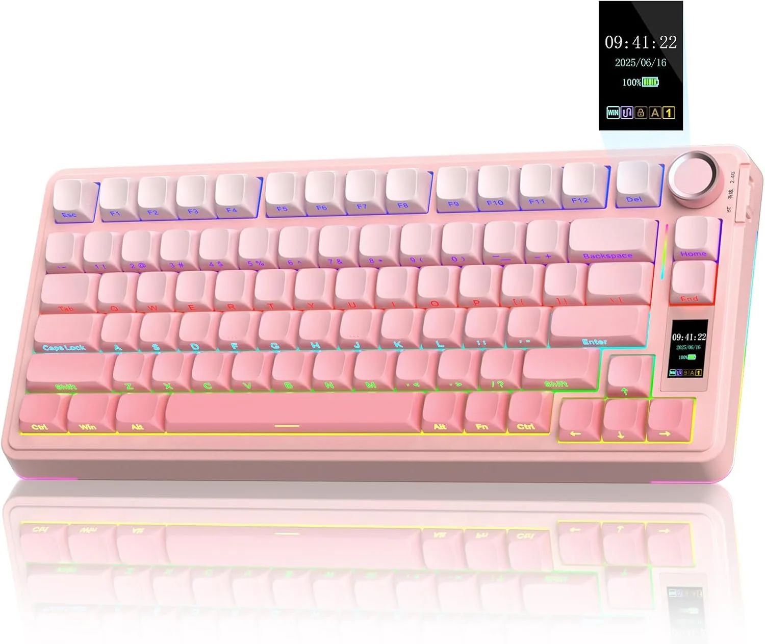 Teclado Gamer Mecánico Inalámbrico Aula S75 Pro 80 Teclas