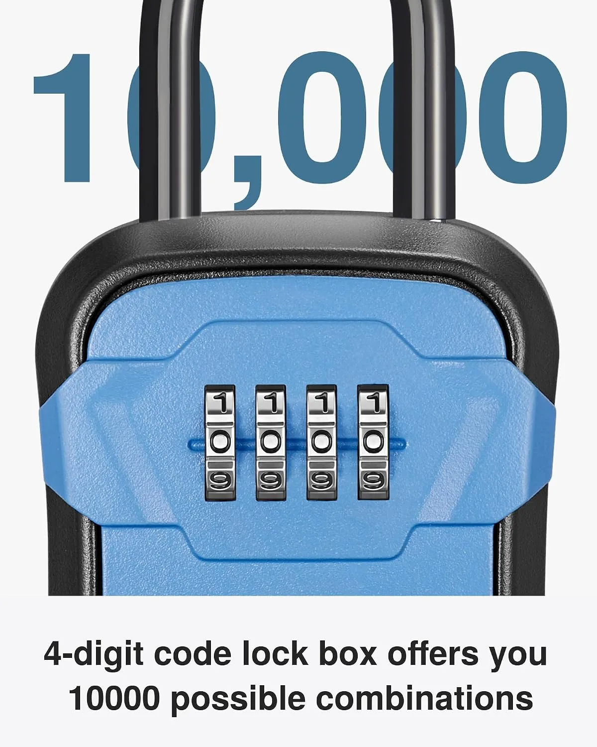 Puroma Key Lock Box for House Keys Combination Lockbox with Code, 1 Blue