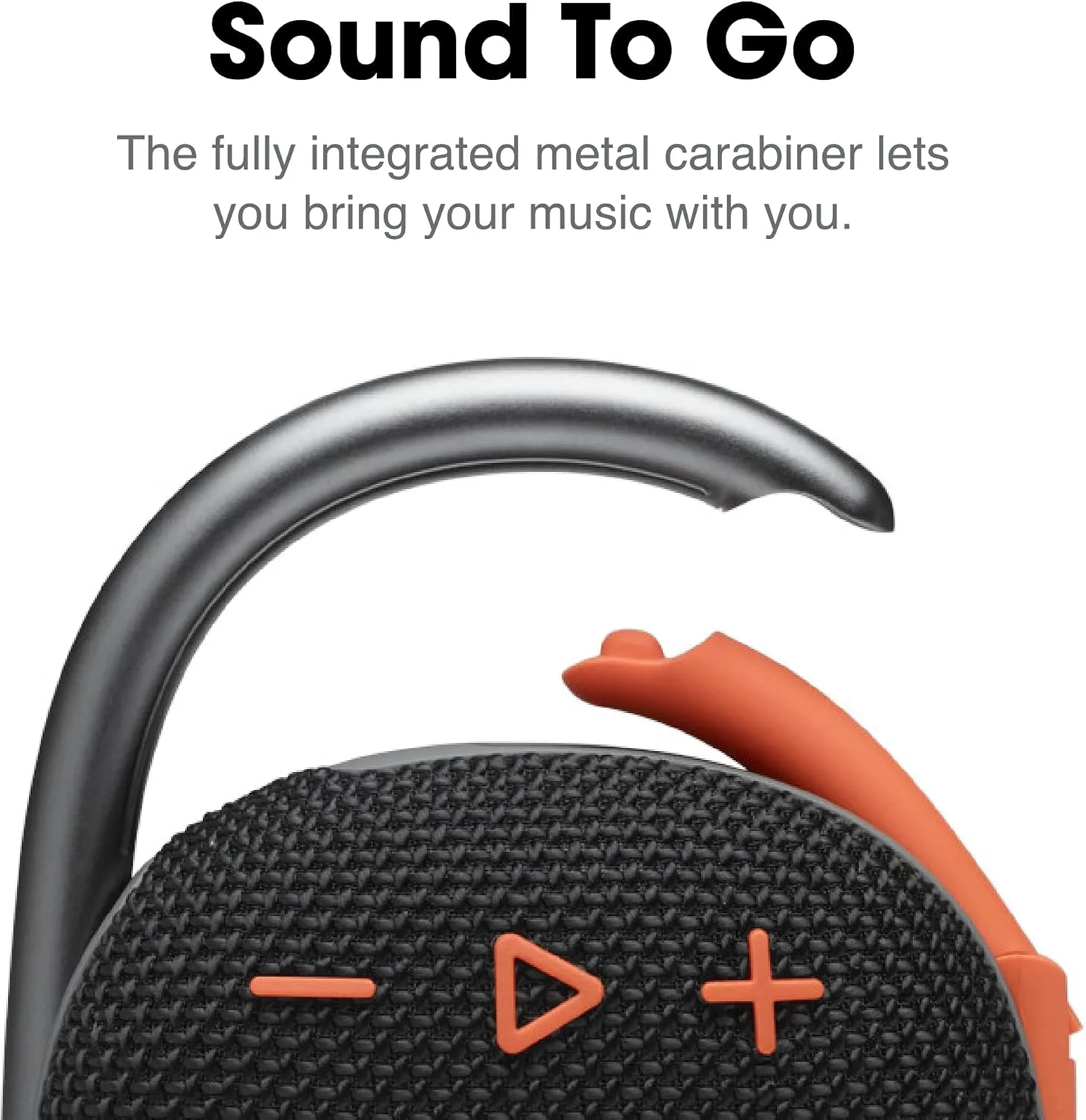 JBL Clip 4, Black/Orange - Portable Bluetooth 5.1 Speaker - Up to 10 Hours of Play - Waterproof & Dust Resistant - Includes Noise & Echo-Canceling Speakerphone