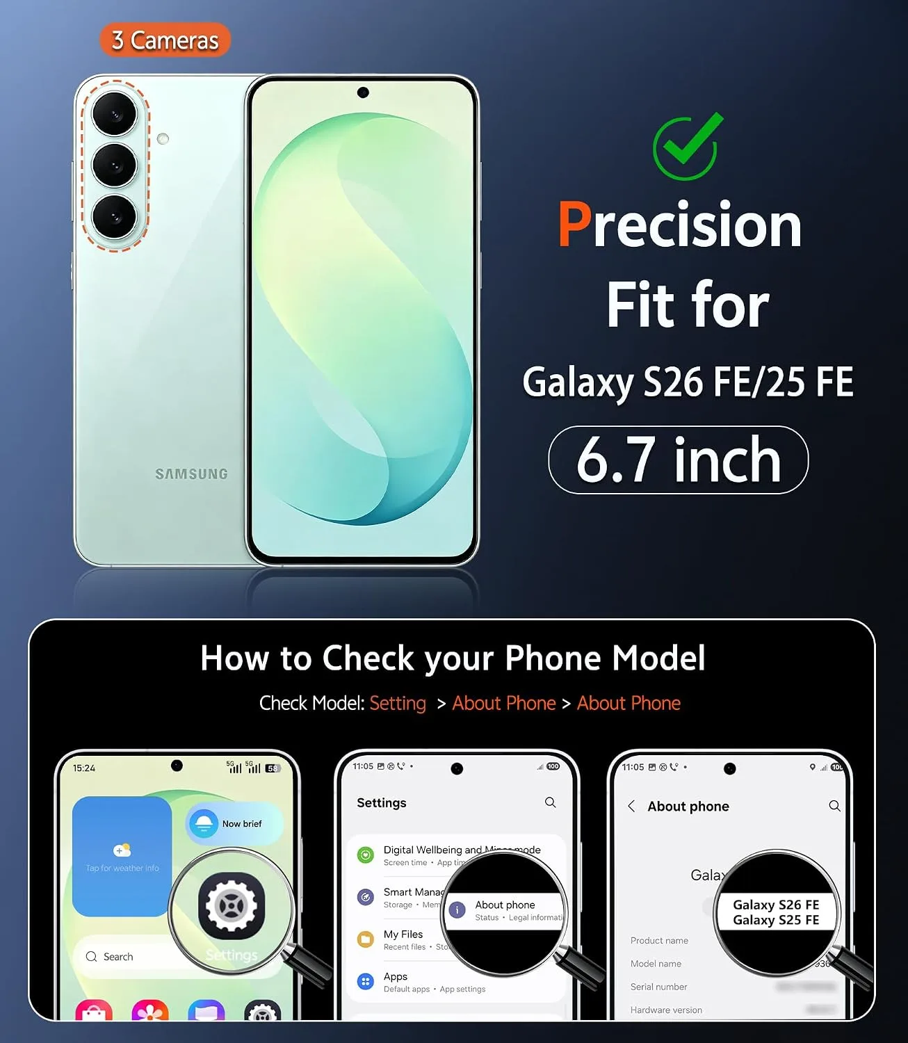 FNTCASE for Samsung Galaxy S26 FE/S25 FE Case Matte Compatible with Magsafe