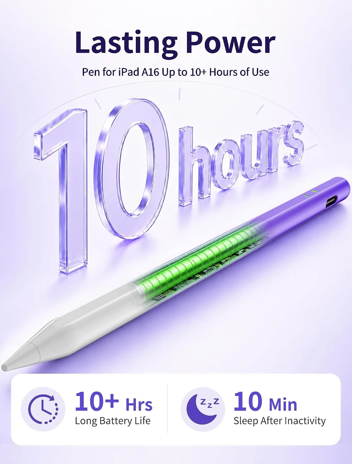 Stylus Pen for iPad 2018-2026,Alternative to Apple Pencil Pro 2nd 1st USB C