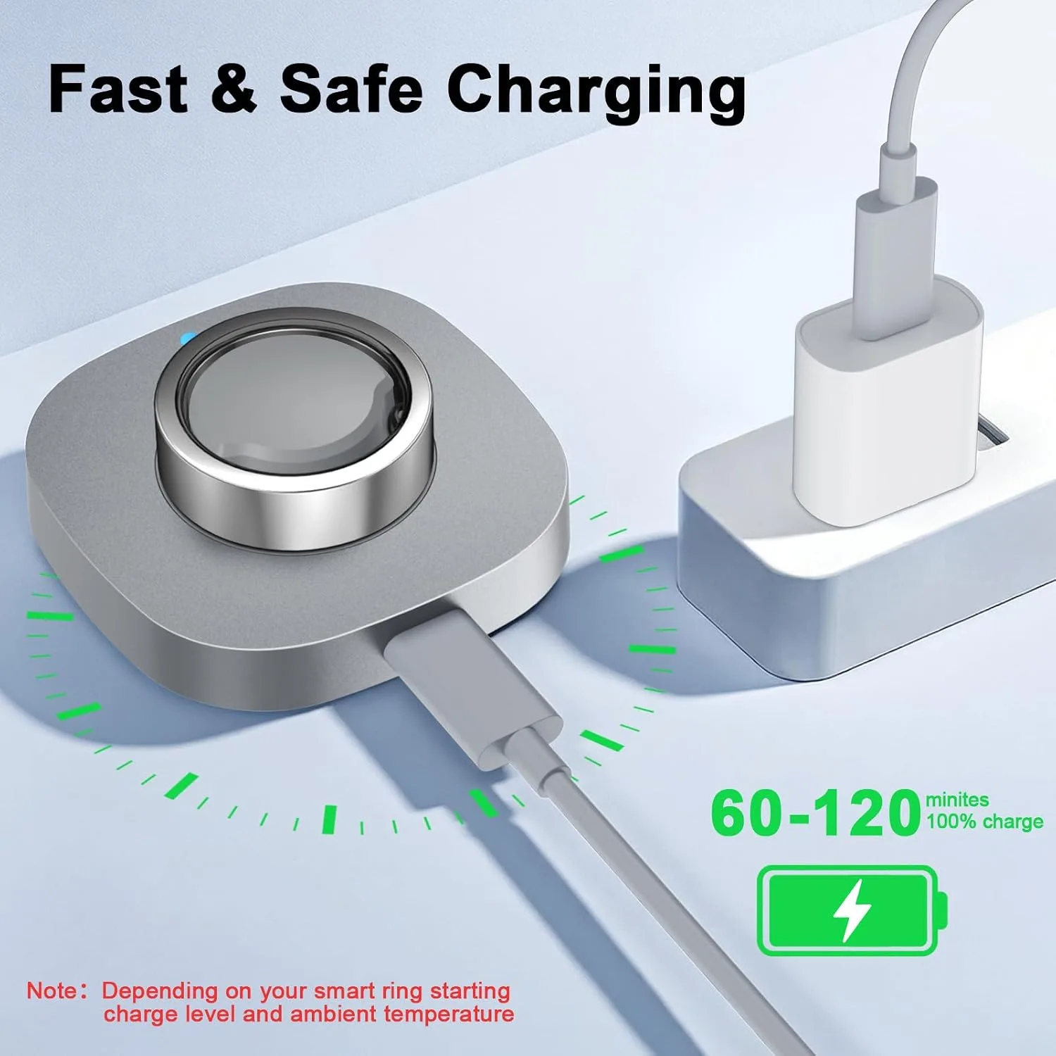 Charger Compatible with Aura-Ring Gen 3-Size 13