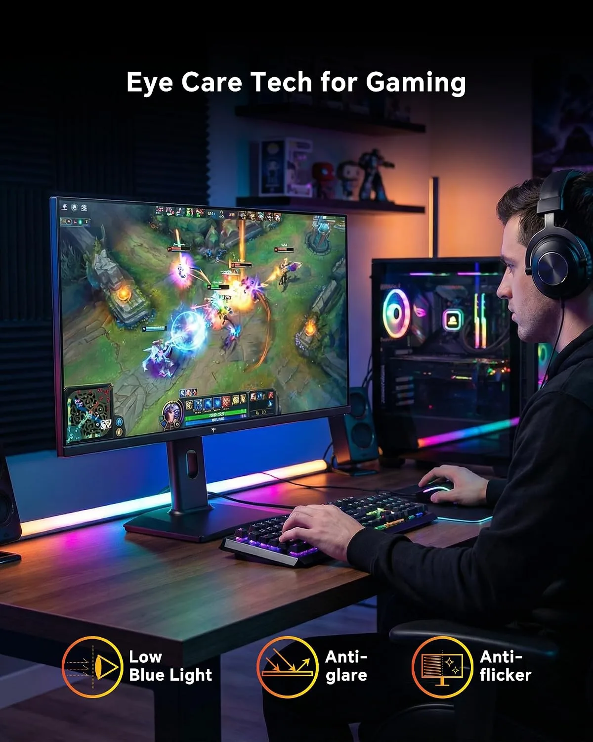 KTC 27 Inch 240Hz Gaming Monitor, 1080P Computer Monitor Fast IPS, H27F7