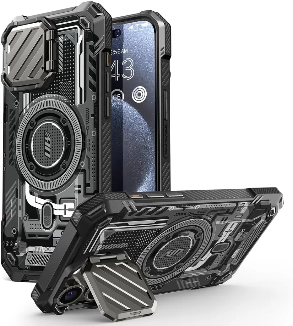 SUPCASE for iPhone 15 Pro Max Case (6.7 inch) with Camera Cover Stand