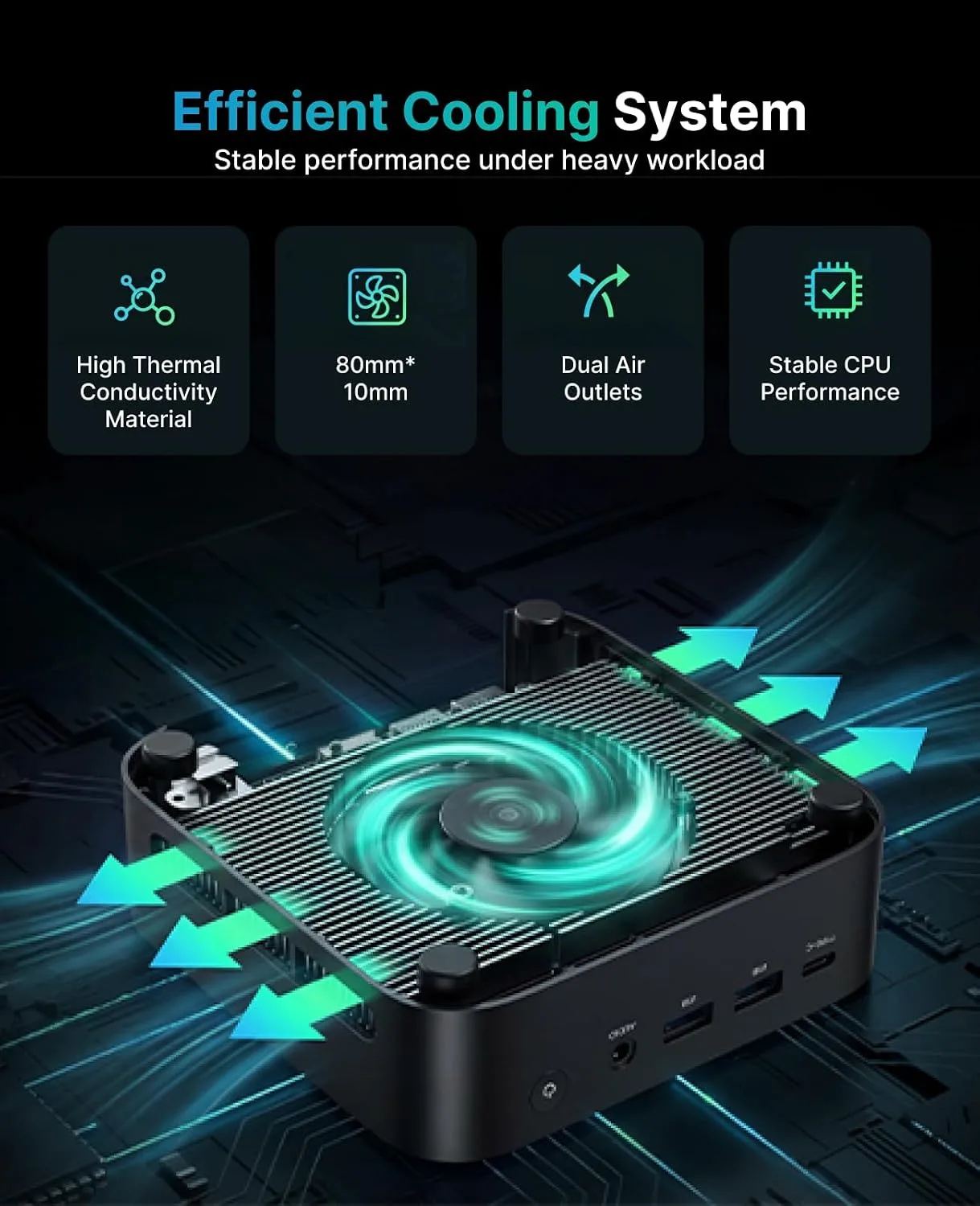 ACEMAGIC K1 Gaming Mini PC Ryzen 7 7735HS 24GB 512GB SSD Windows 11 Pro