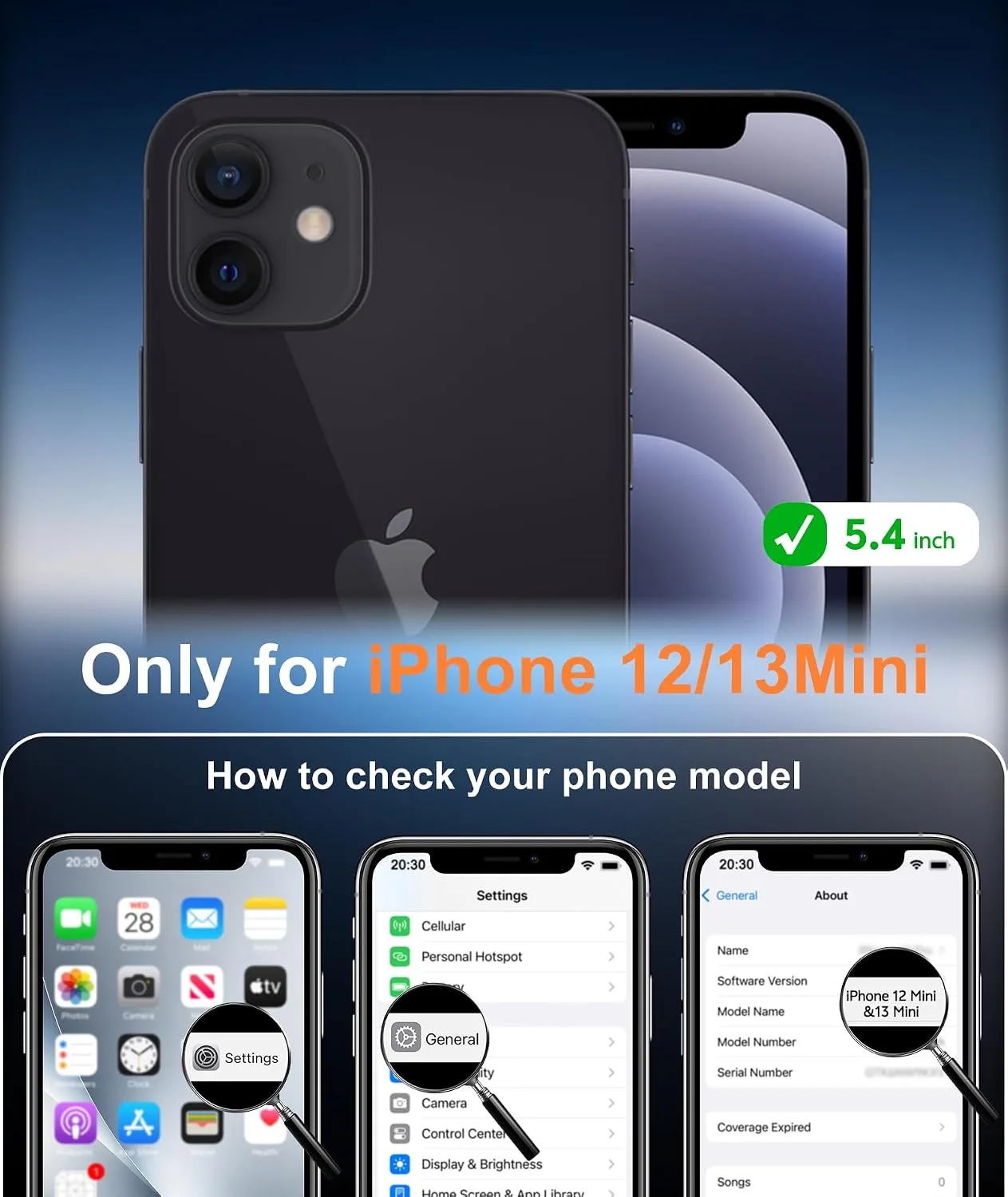 FNTCASE for iPhone 13 Mini/iPhone 12 Mini Case Fit for MagSafe Black