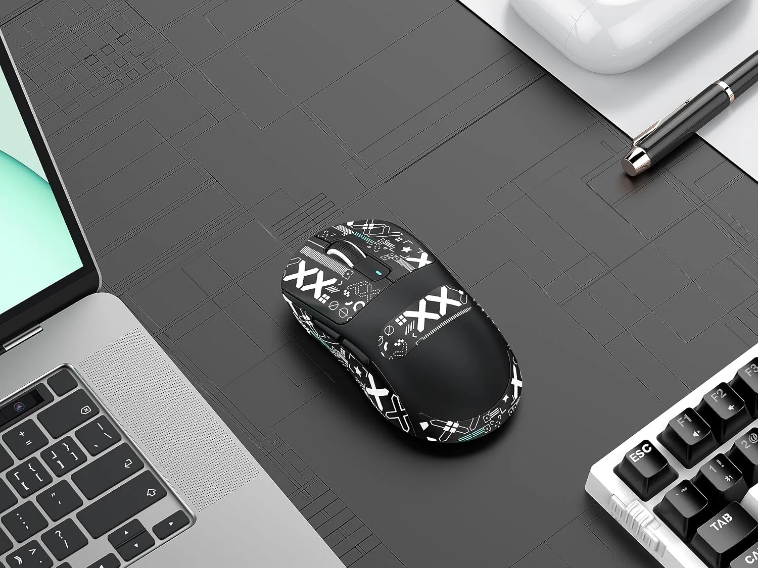 ATTACK SHARK Mouse Anti Slip Grip Tape for X3 Wireless Gaming Mouse - Black
