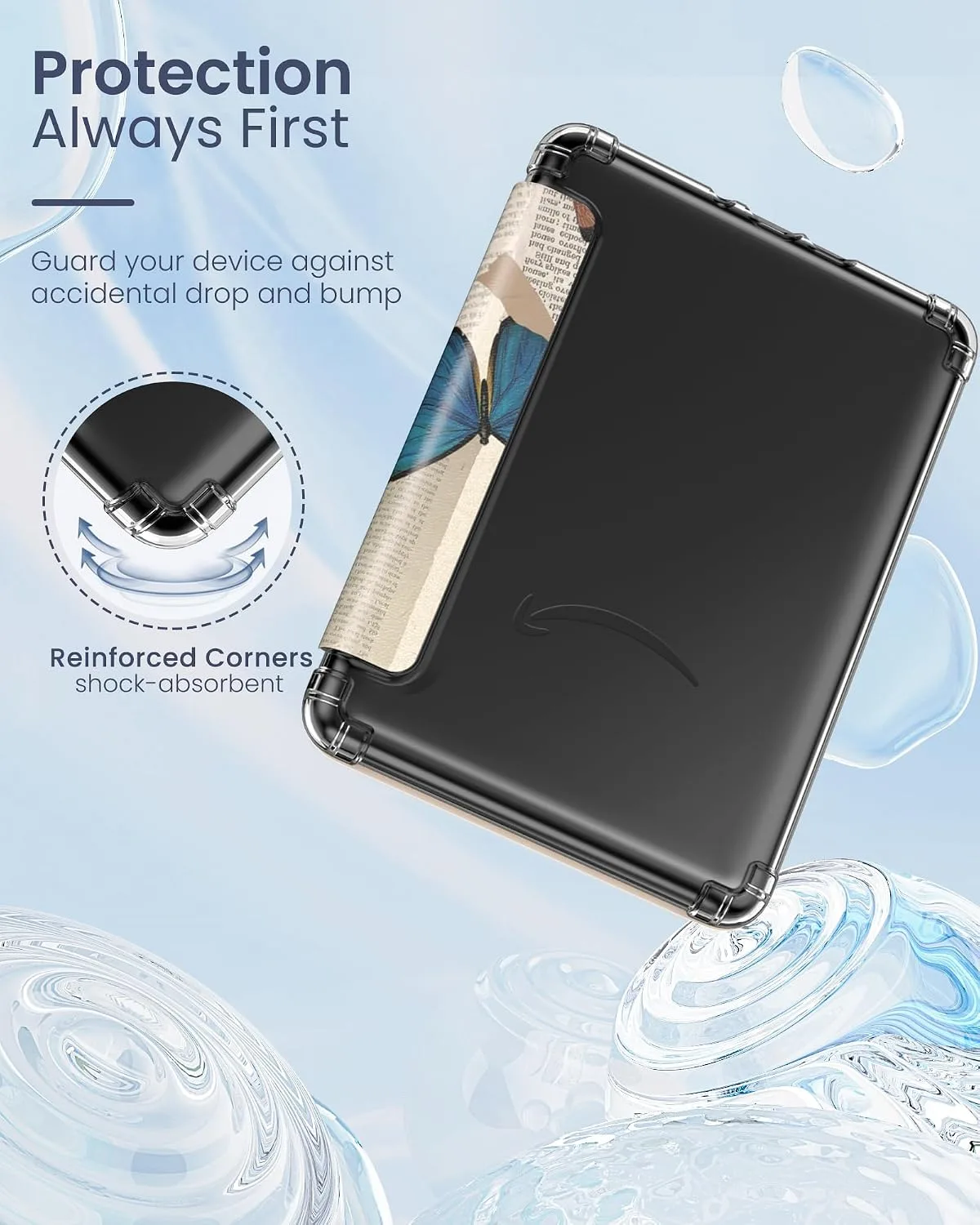 Moko Case for Kindle Paperwhite 12th Gen & Colorsoft 2024 Vintage Butterfly
