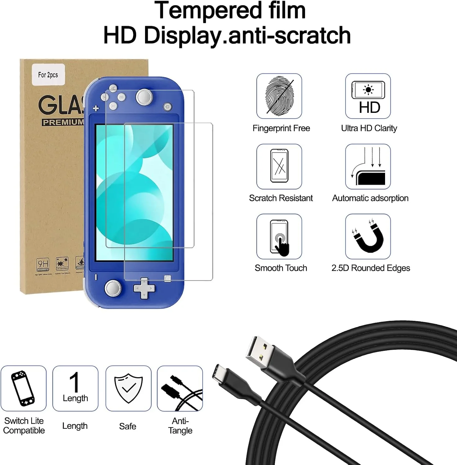 Switch Lite Case 16-in-1 Accessories Bundle for Nintendo Switch Lite (2019)