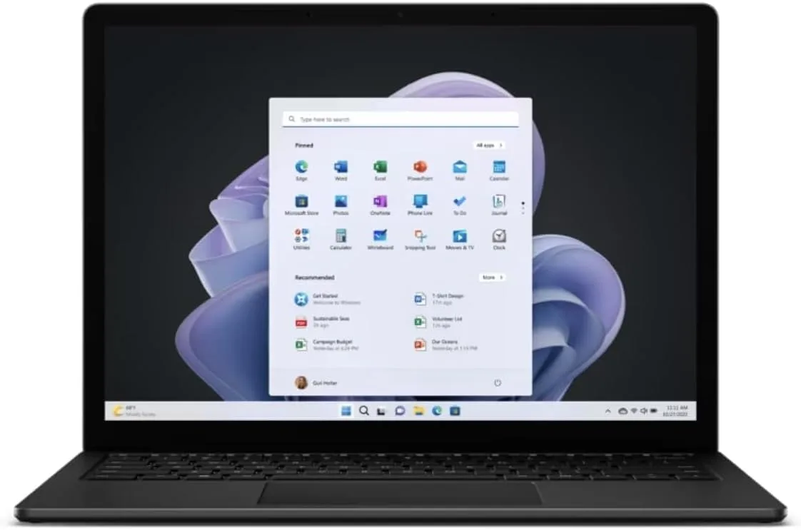 Microsoft Surface Laptop 5 13.5” Touch-Screen – Intel Core i5-16GB - 256GB SSD Windows 11 PRO (Latest Model) - Matte Black (Renewed)