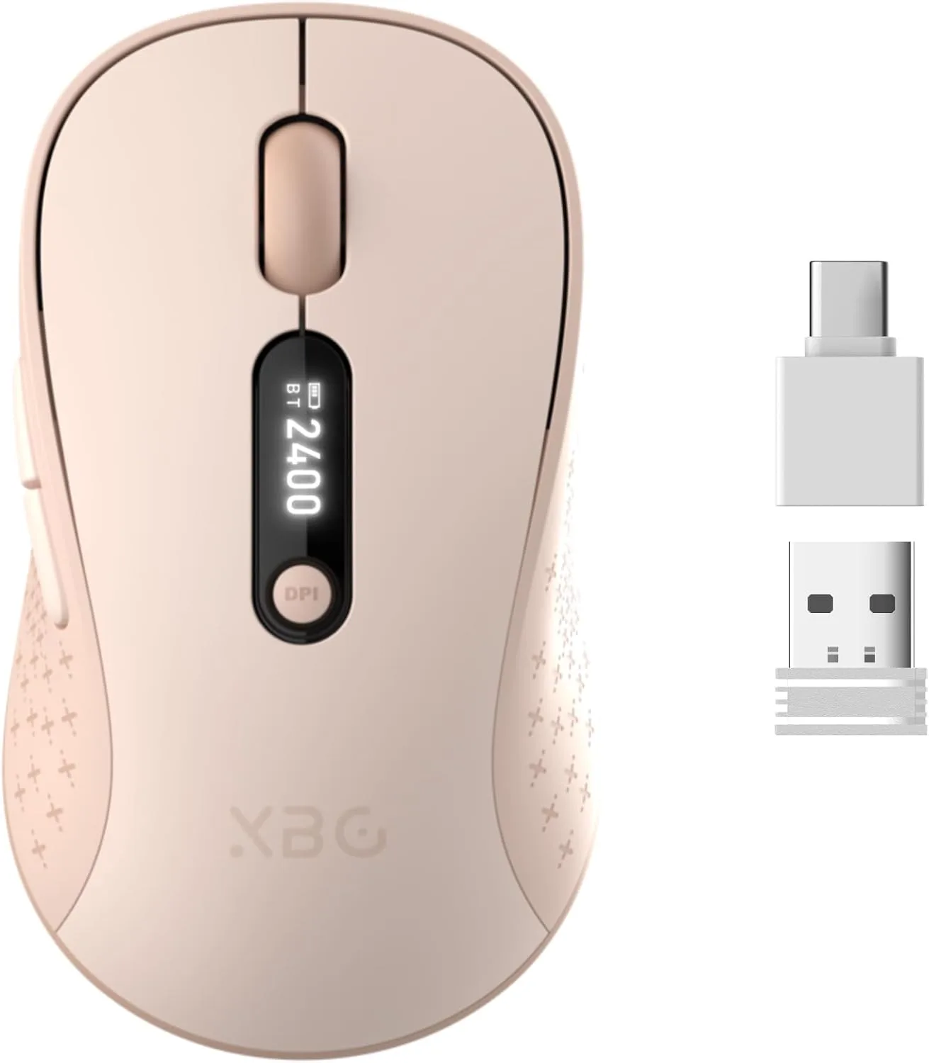 XBG B15Pro Tri-Mode Wireless Bluetooth Mouse with LED Display for Laptop