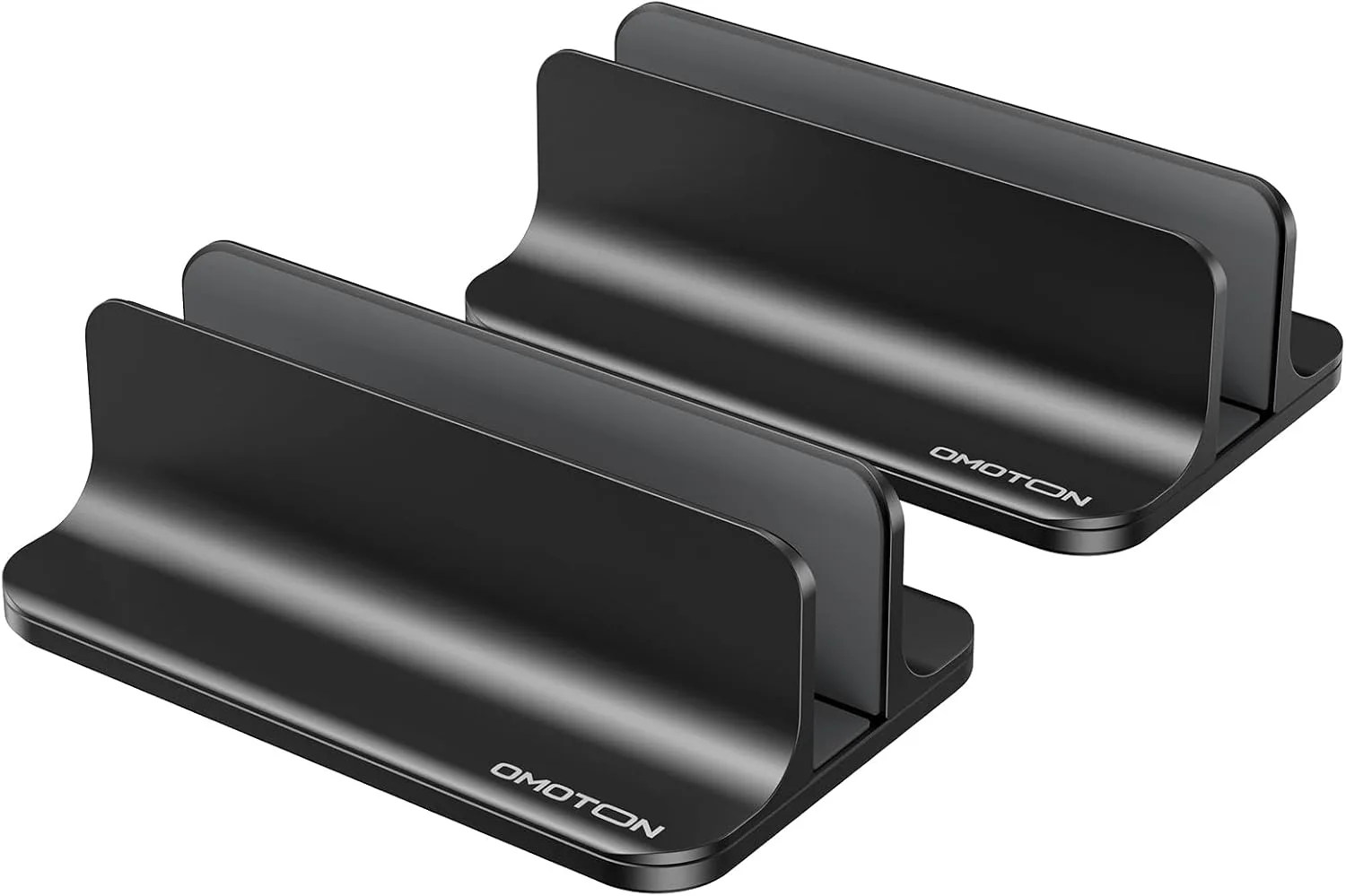 OMOTON Vertical Laptop Stand, Adjustable Dock for MacBook, Black & Black
