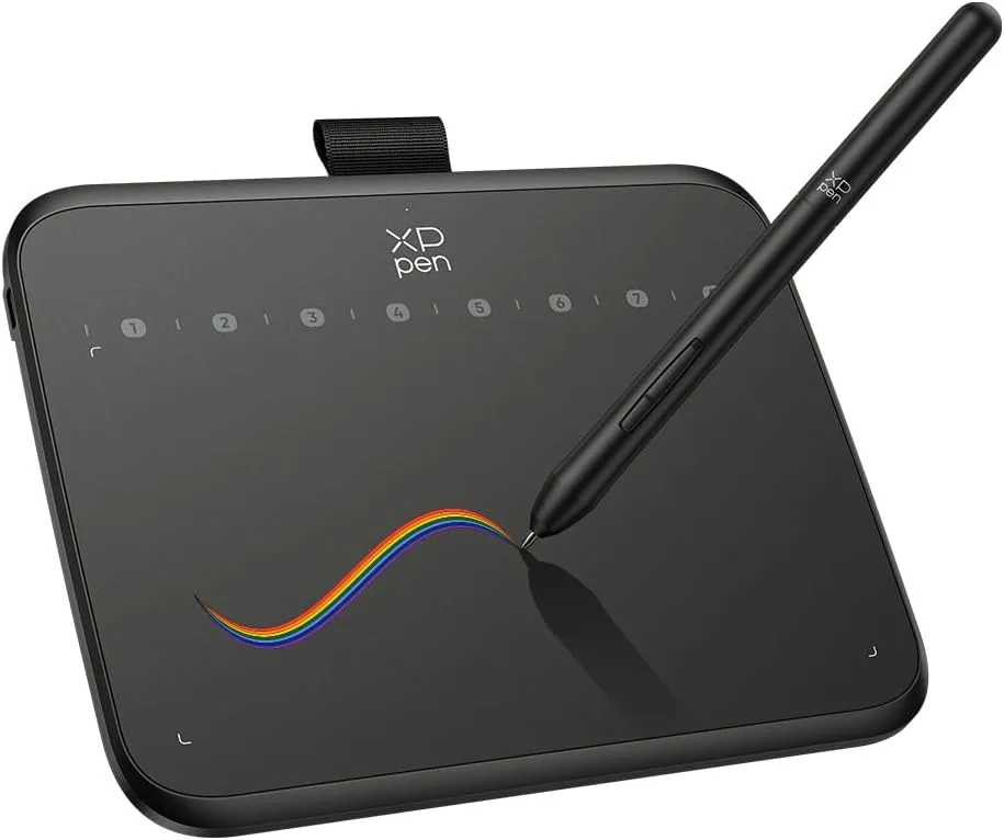 XPPen Deco 640 Drawing Tablet with 16384 Pressure Levels Sensitivity Battery-Free Stylus 6*4 Inch OSU Drawing Pad Graphic Tablet for Digital Drawing Teaching Designing Editing Work for PC Mac Android